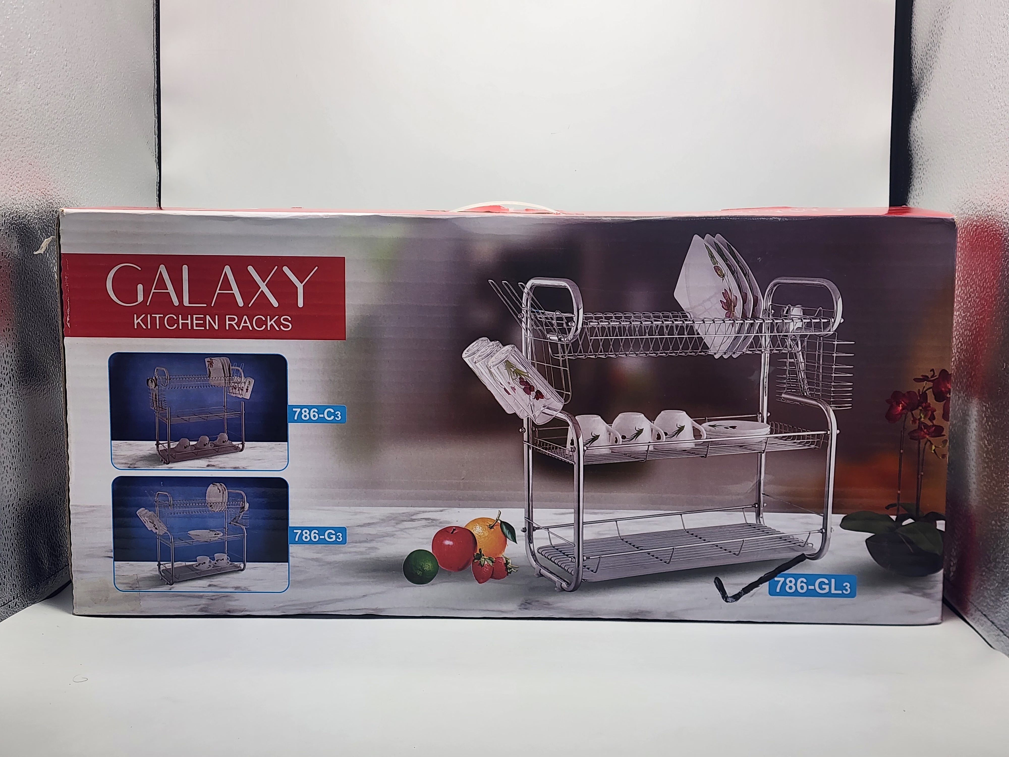 Galaxy Kitchen 2 Layer Dish Rack Stand Plate Holder