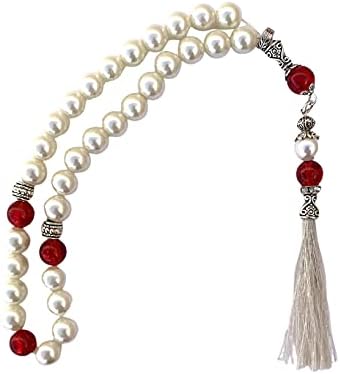 Crystals Fancy Pearl Tasbih 33 Beads White Colour 12pc