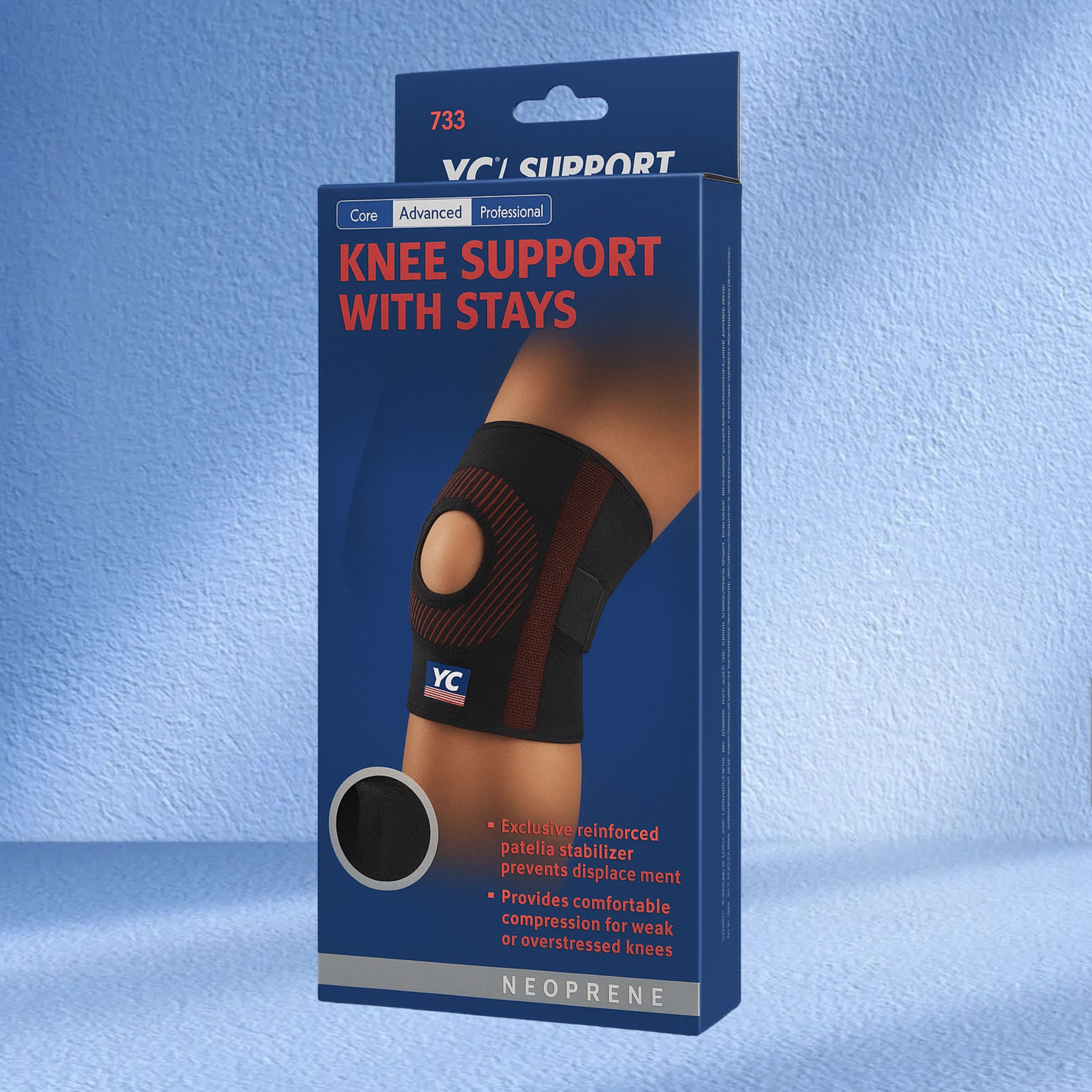 Neoprene High Quality Knee Support With Stays 733