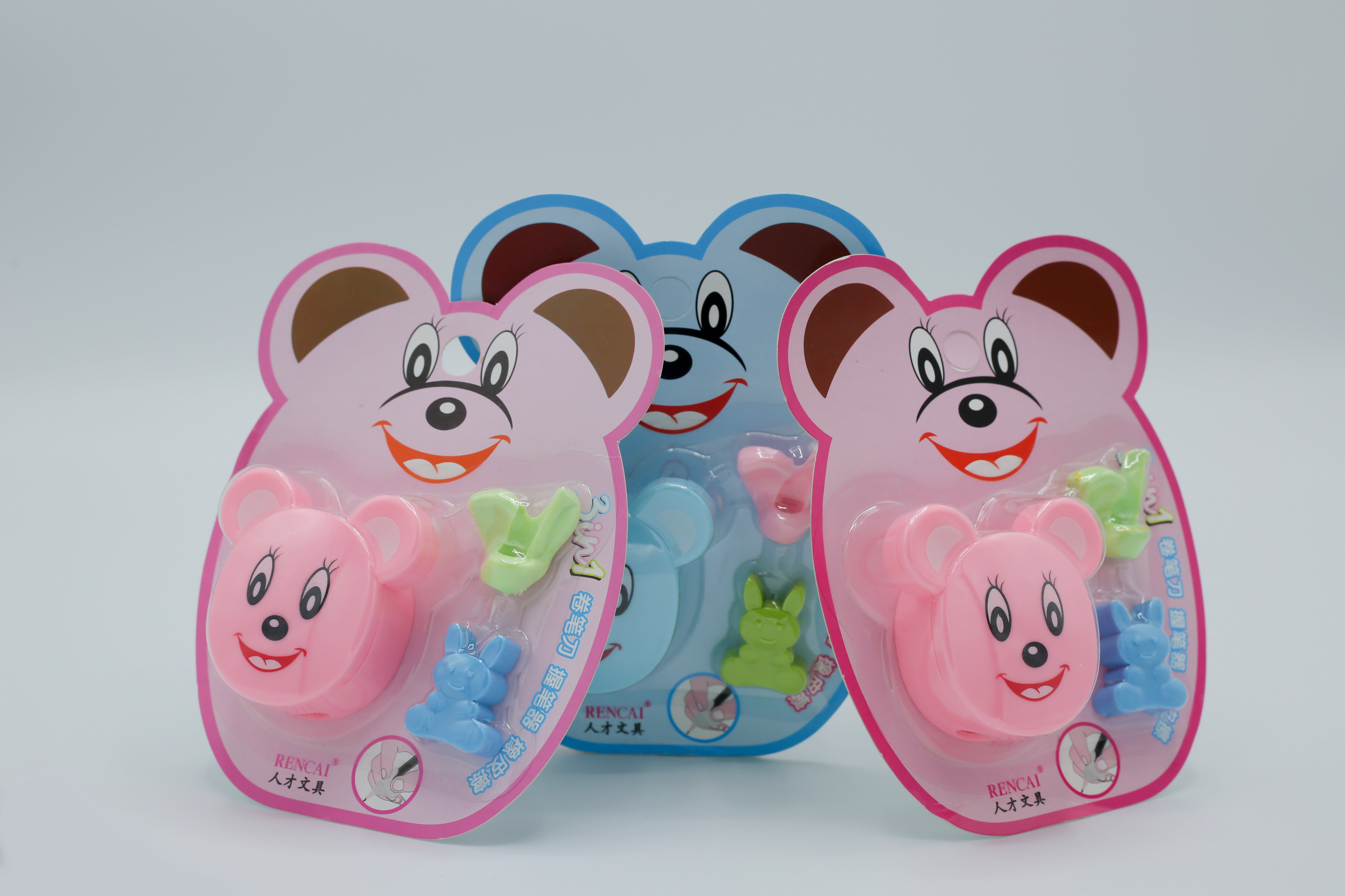 Rencai 3in1 Sharpner Eraser Pencil Holder
