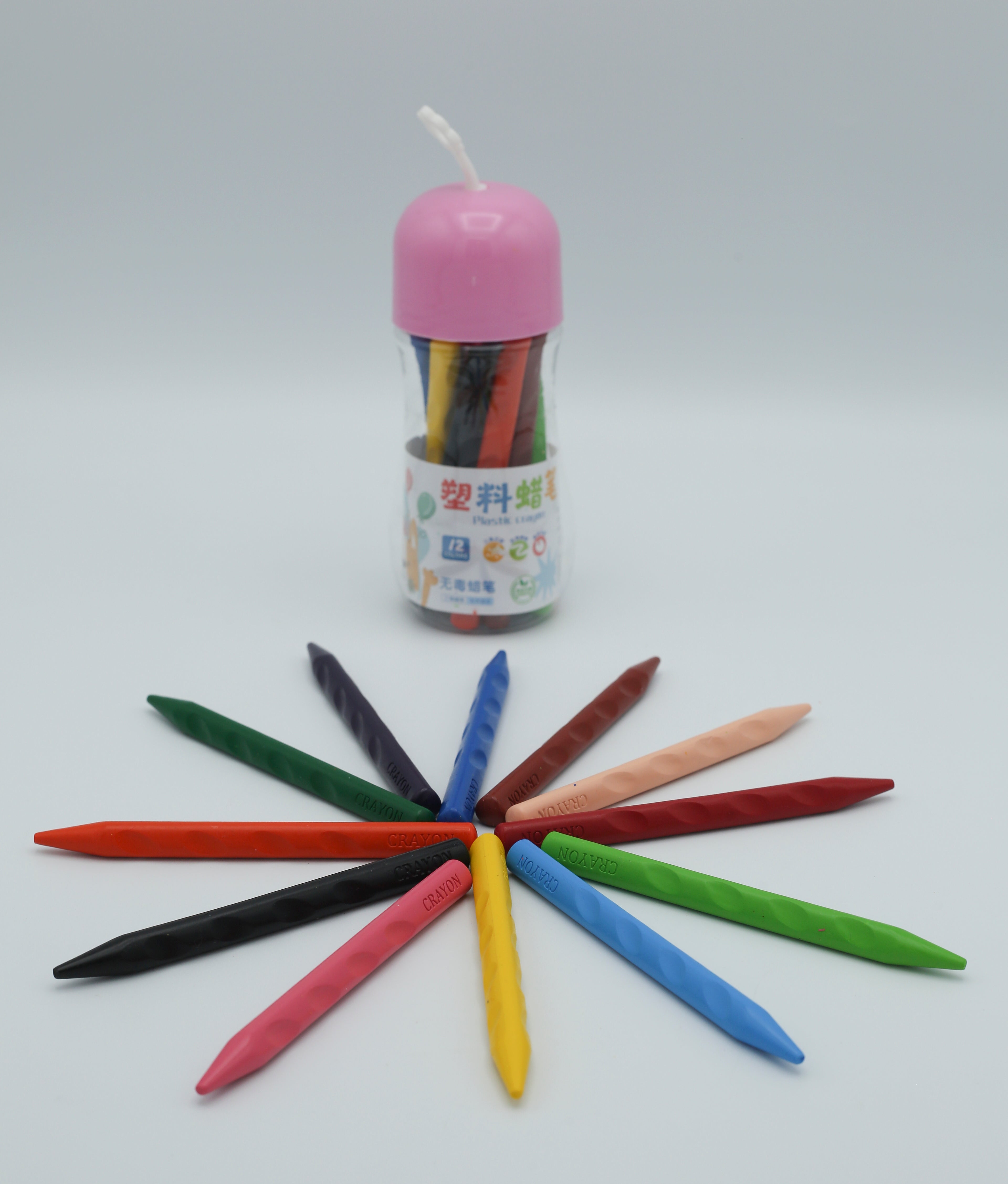 Sk Plastic Crayons (12 Color) 12-C-F