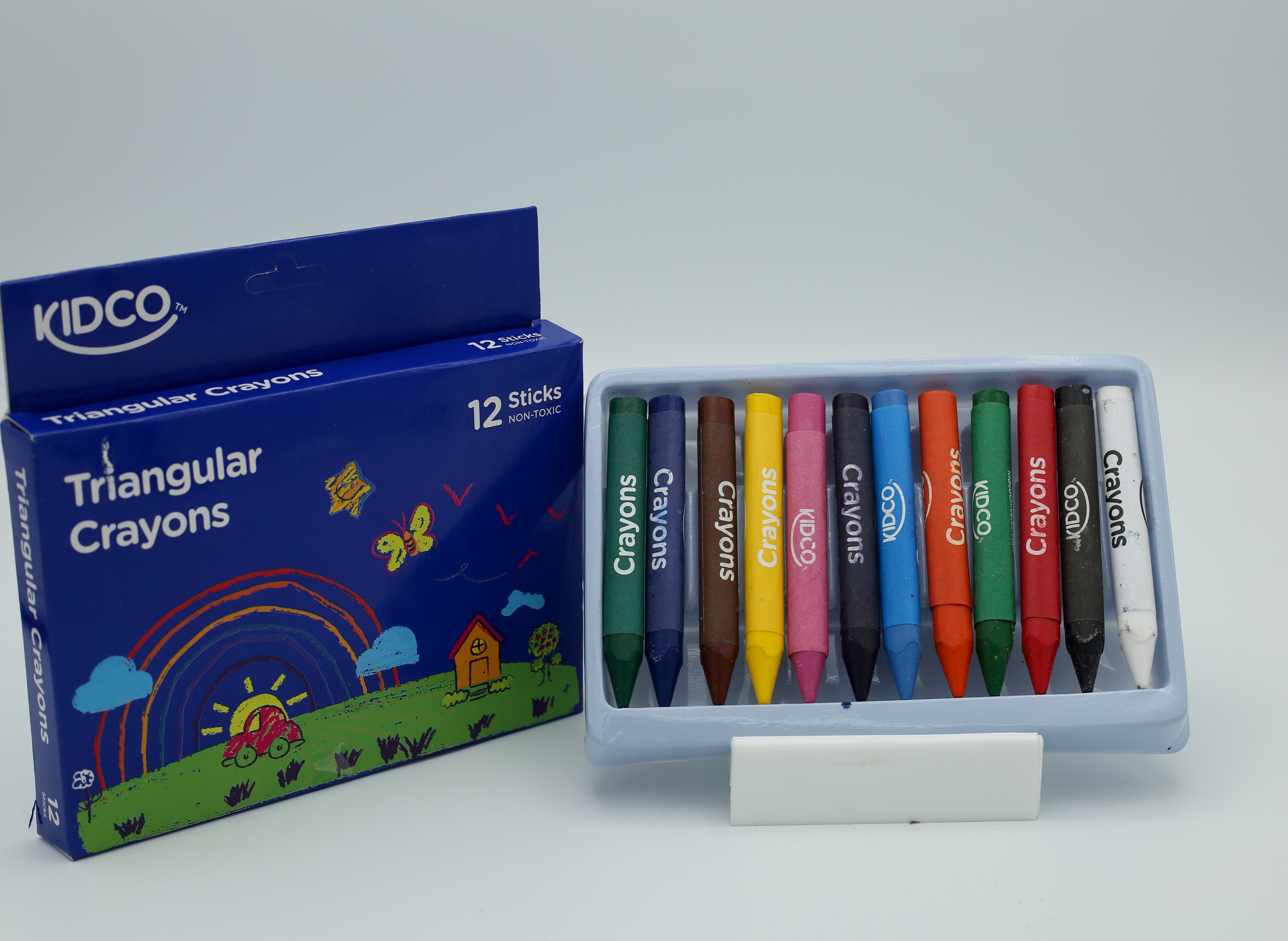Kidco Triangular Crayons 12 Sticks