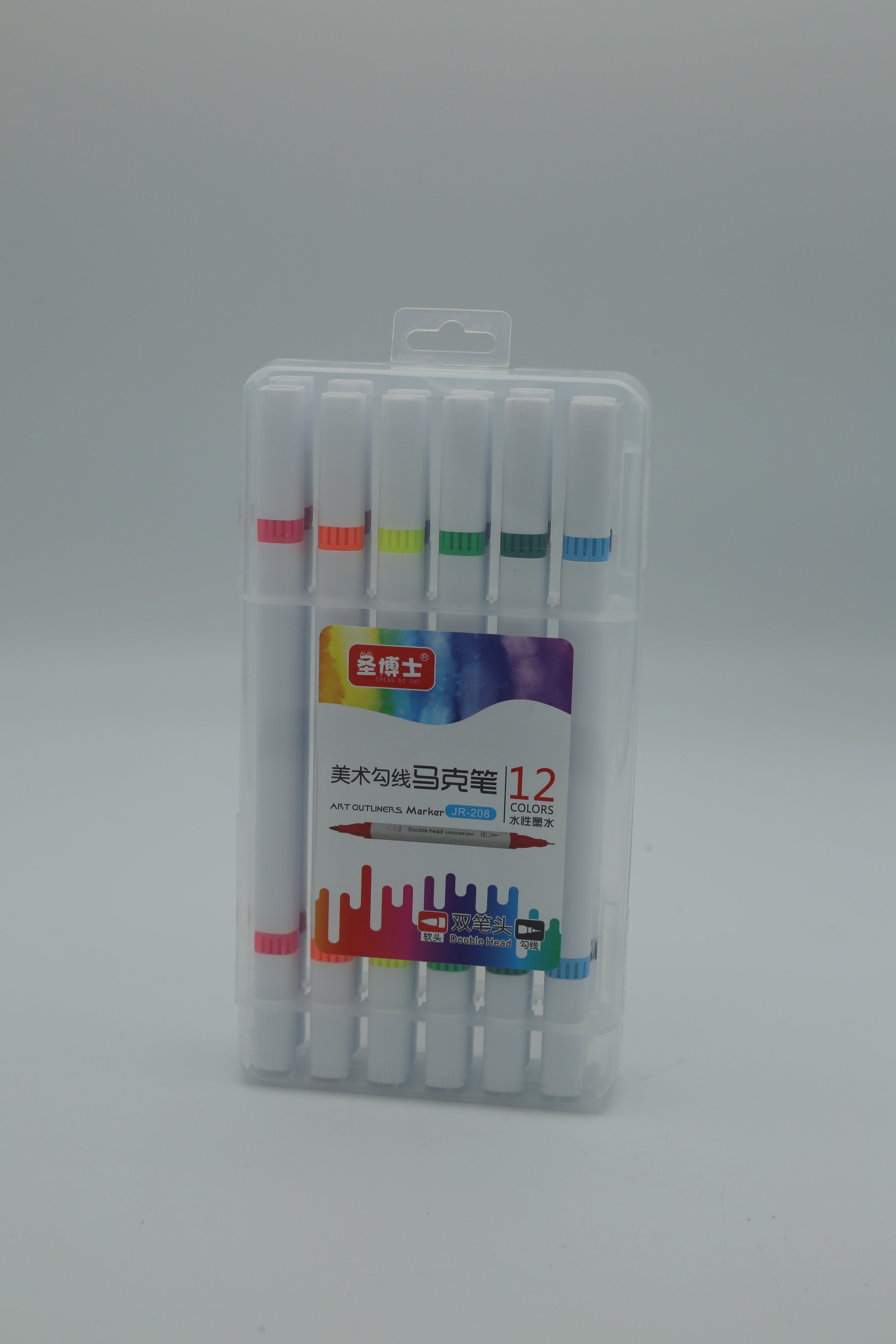 Double Head Colored Pen (12 colors) JR-208