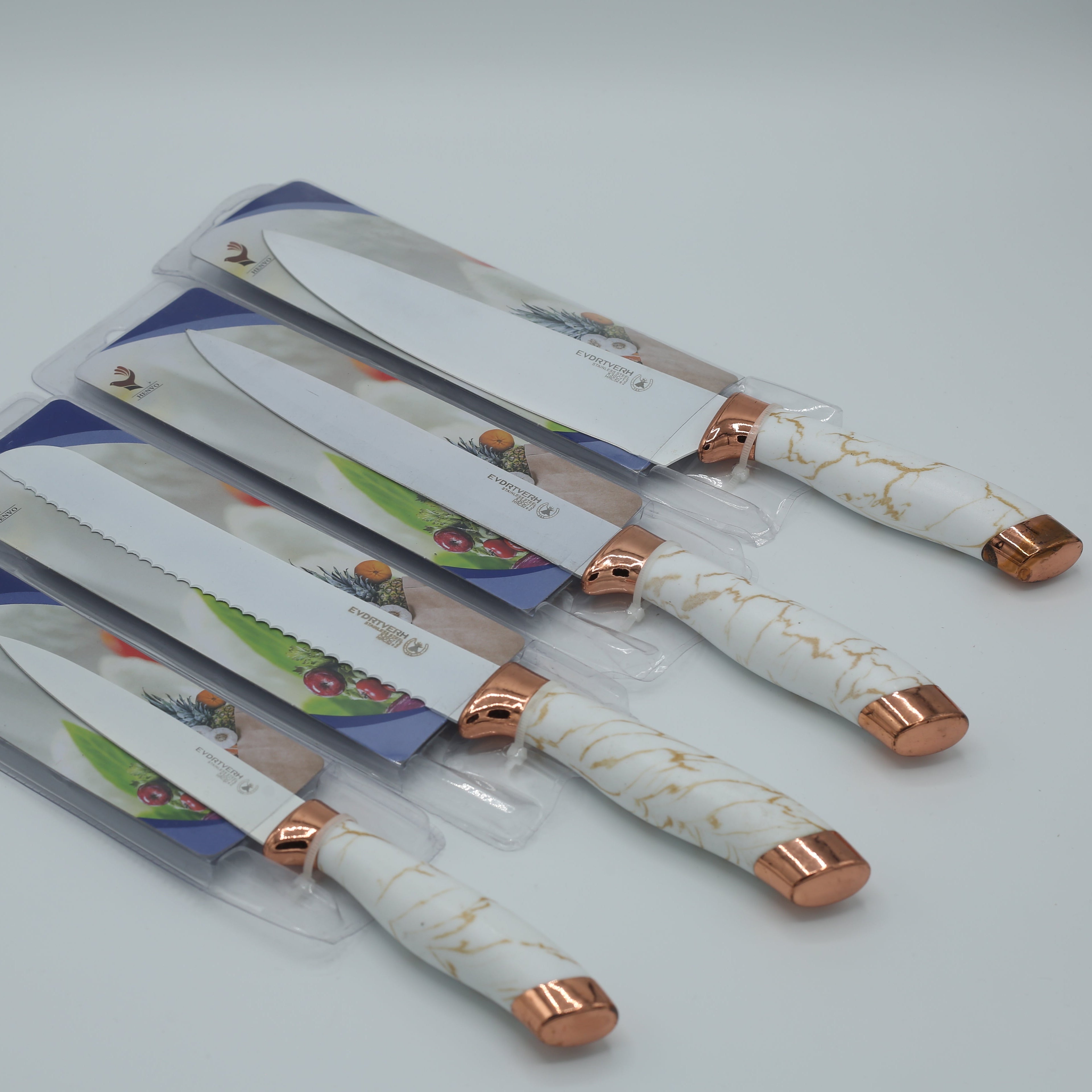 Non Stick Coating Chef's Knife Set 4 Pcs Stainless Steel KS-14