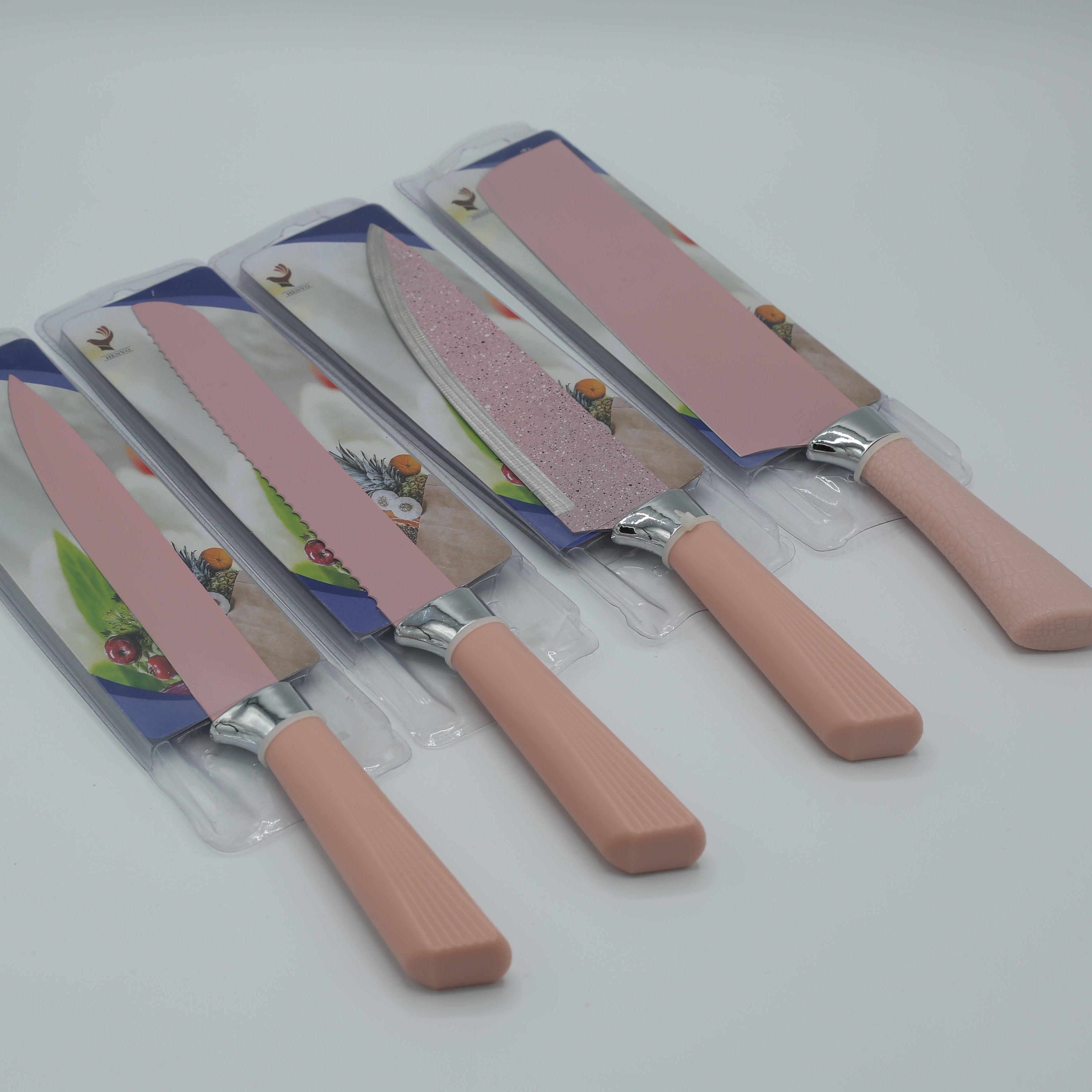 Non Stick Coating Chef's Knife Set 4 Pcs Stainless Steel KS-12