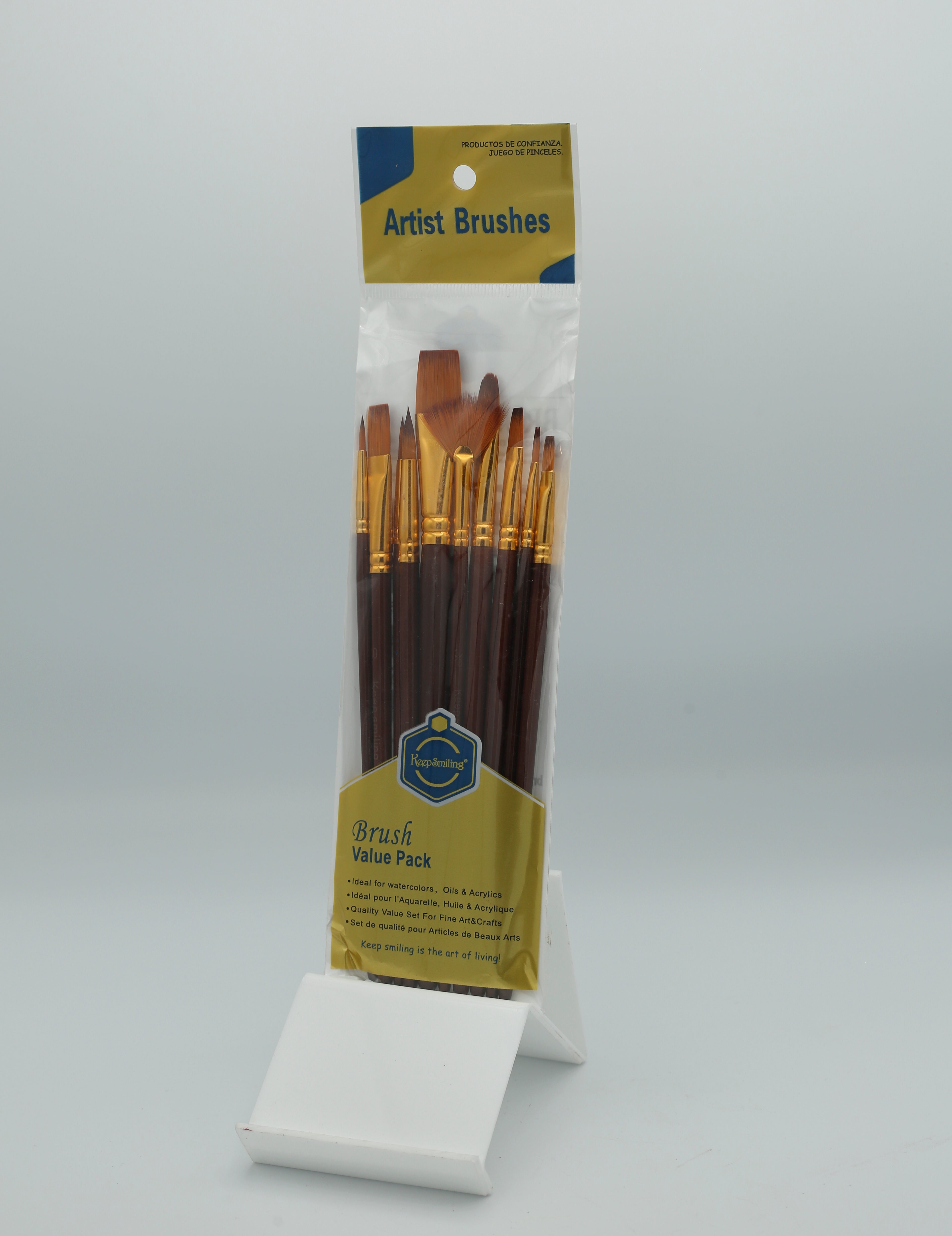 Keep Smiling Artist Brushes 10pcs BR-8010C