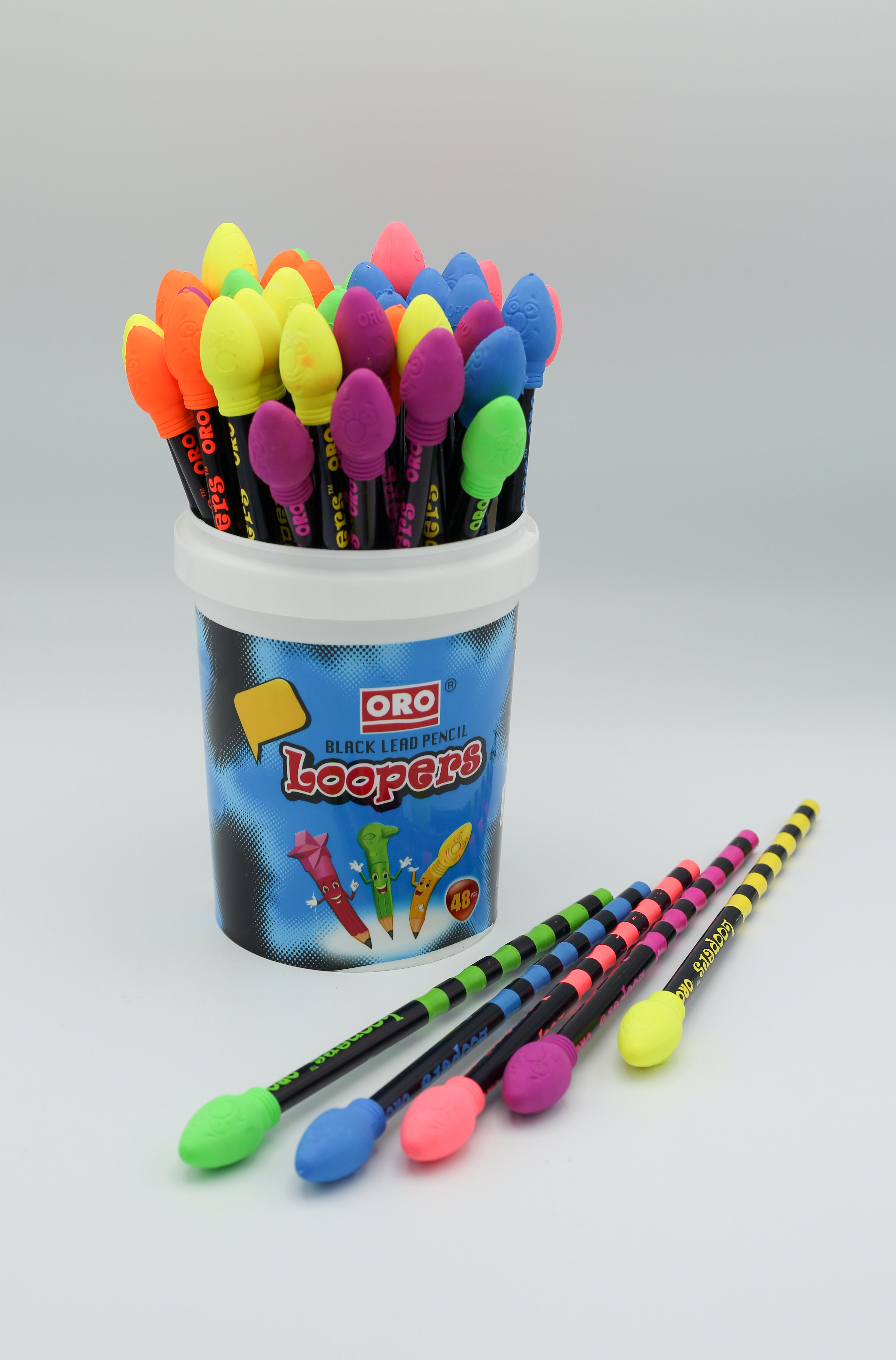 ORO Loopers Bulb Pencil Jar 24pc ORO-901JS