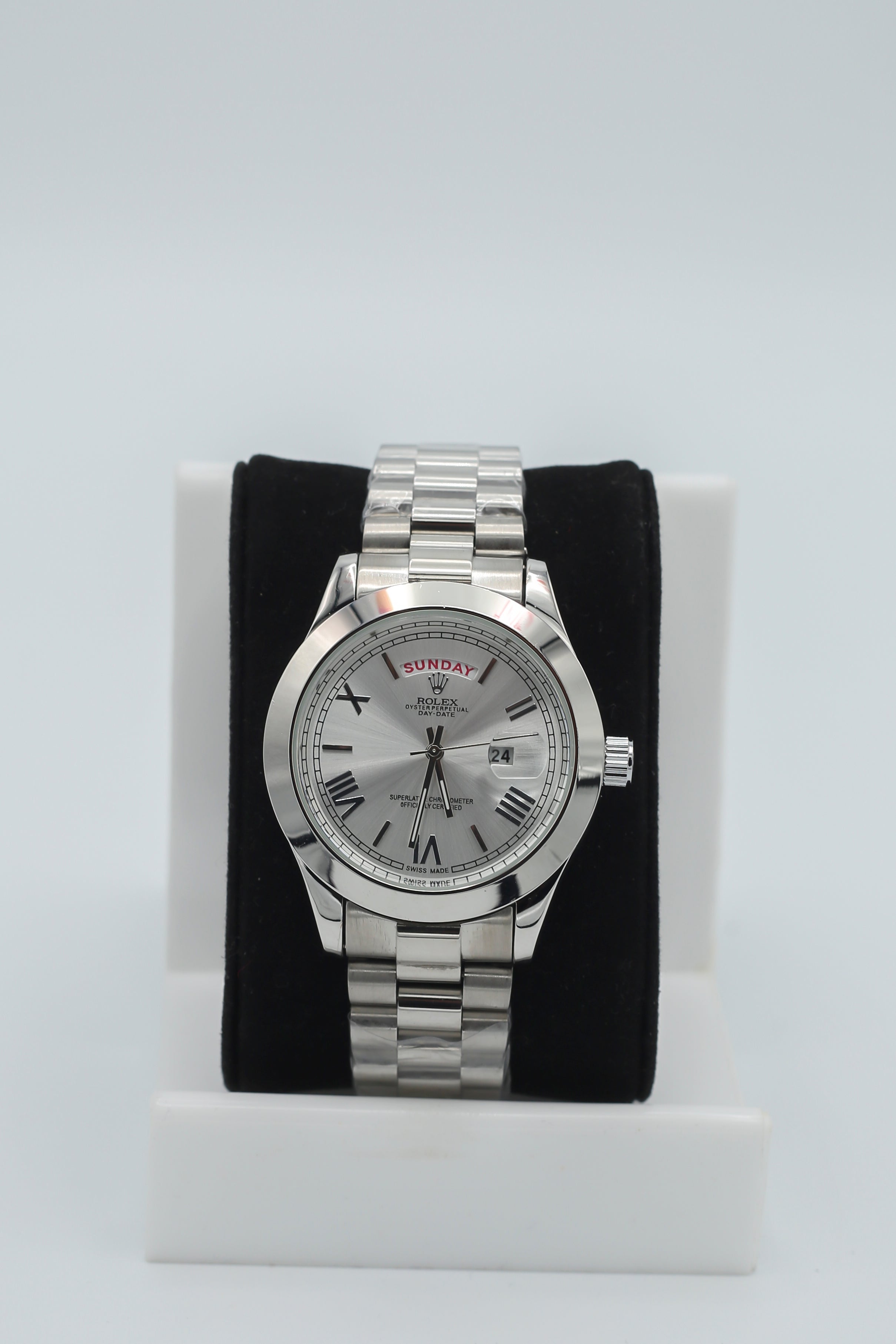 Rolex Oyster Perpetual Dail Stainless Steel Day Date Roman