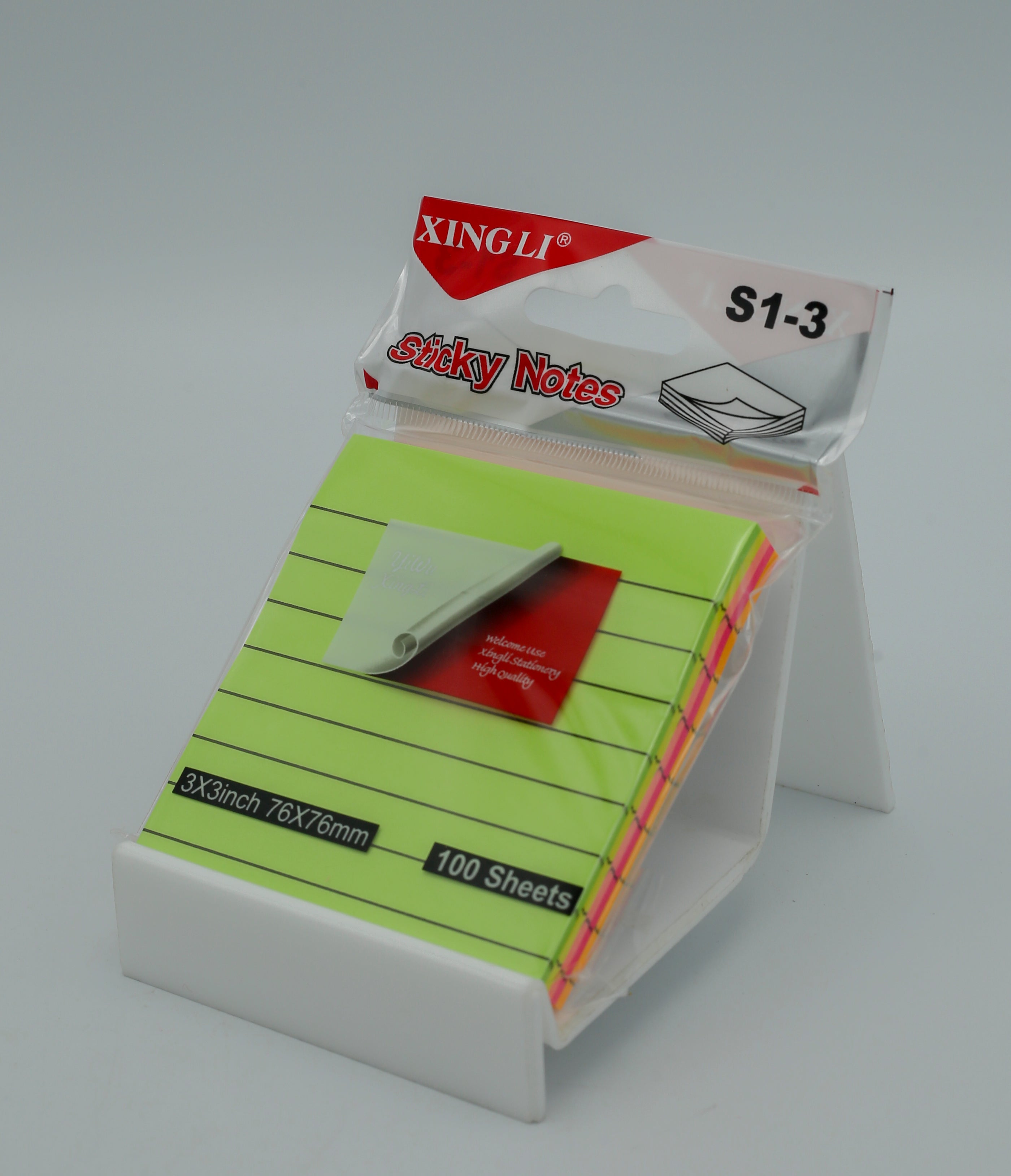 Sticky Notes Pad Multi Colour Line 3x3