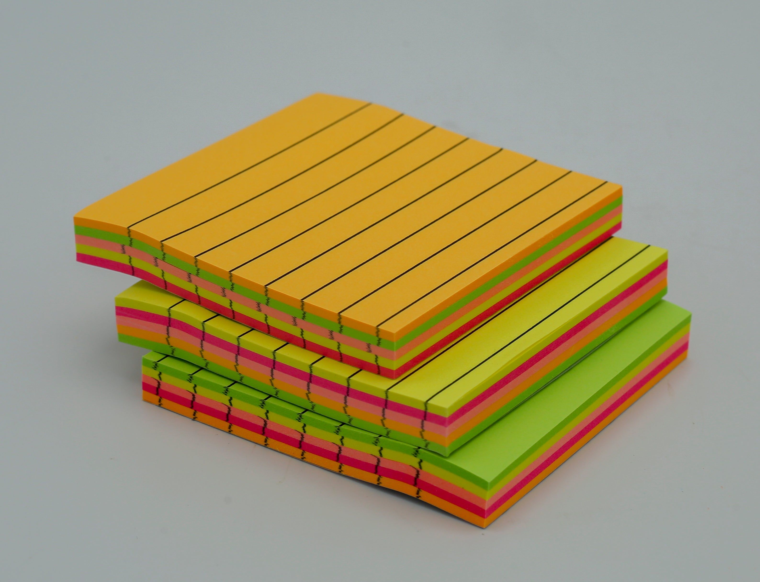 Sticky Notes Pad Multi Colour Line 3x3