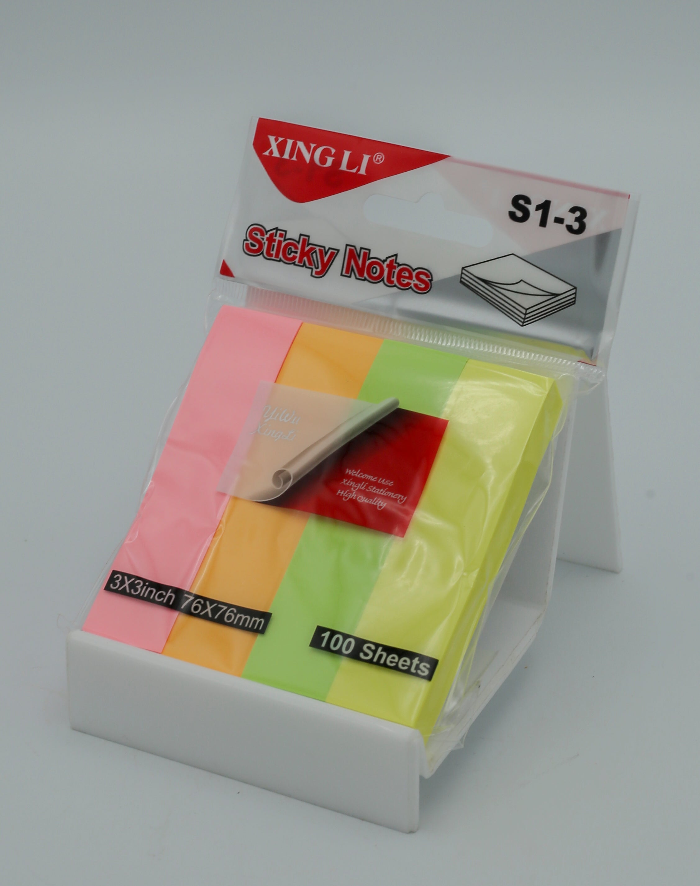 Sticky Notes Pad Multi Colour 3x3 4 Cut