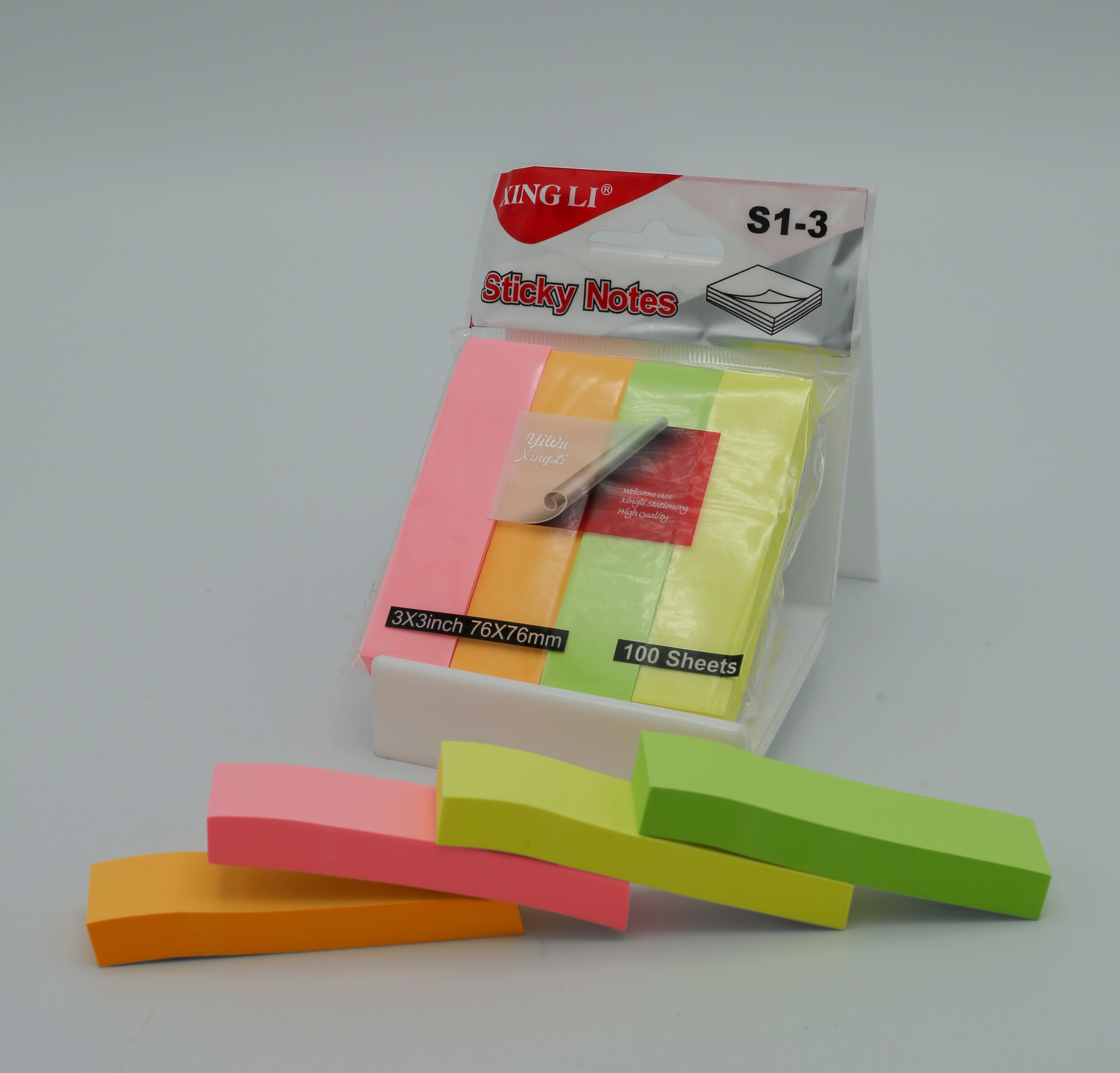 Sticky Notes Pad Multi Colour 3x3 4 Cut
