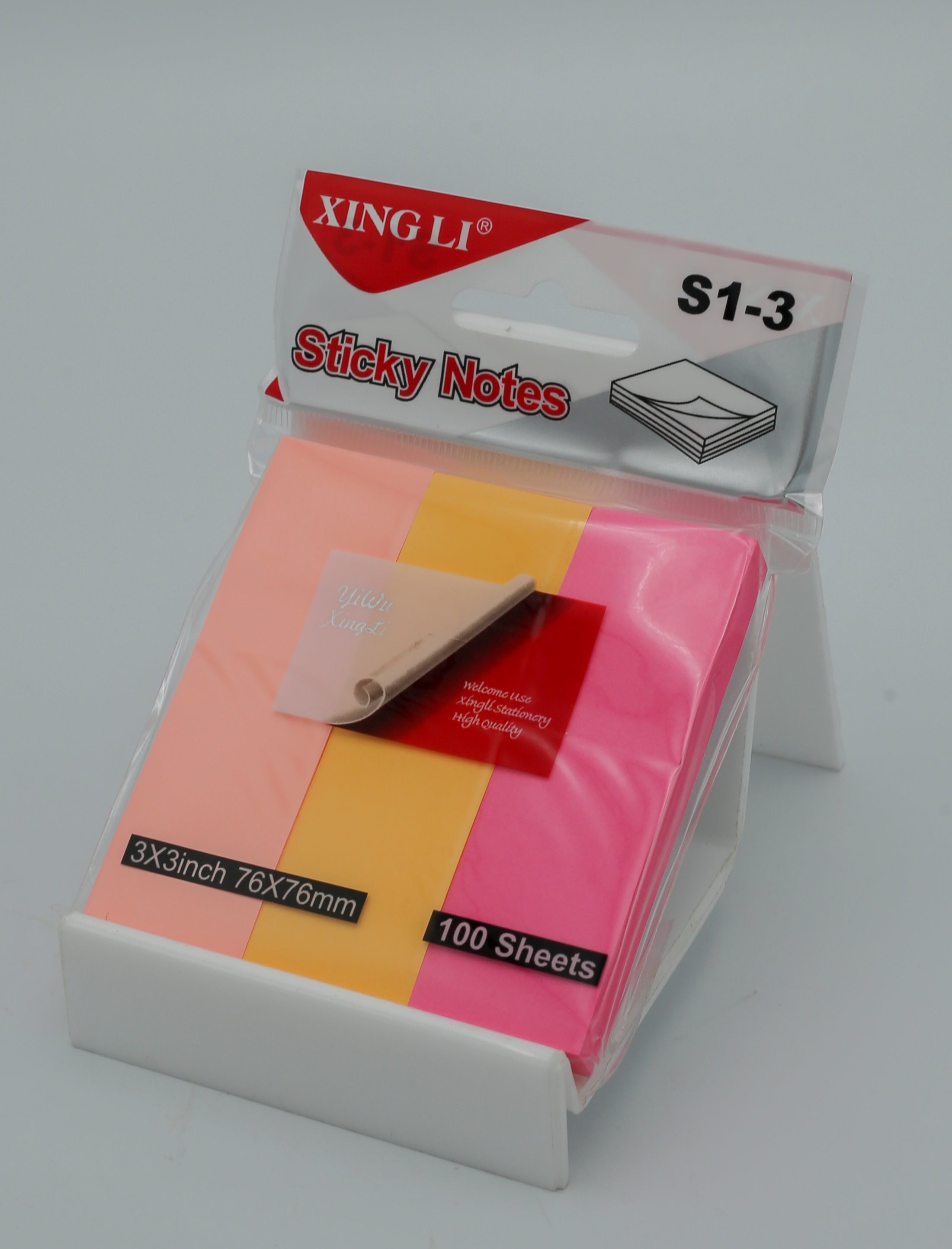 Sticky Notes Pad Multi Colour 3x3 3 Cut