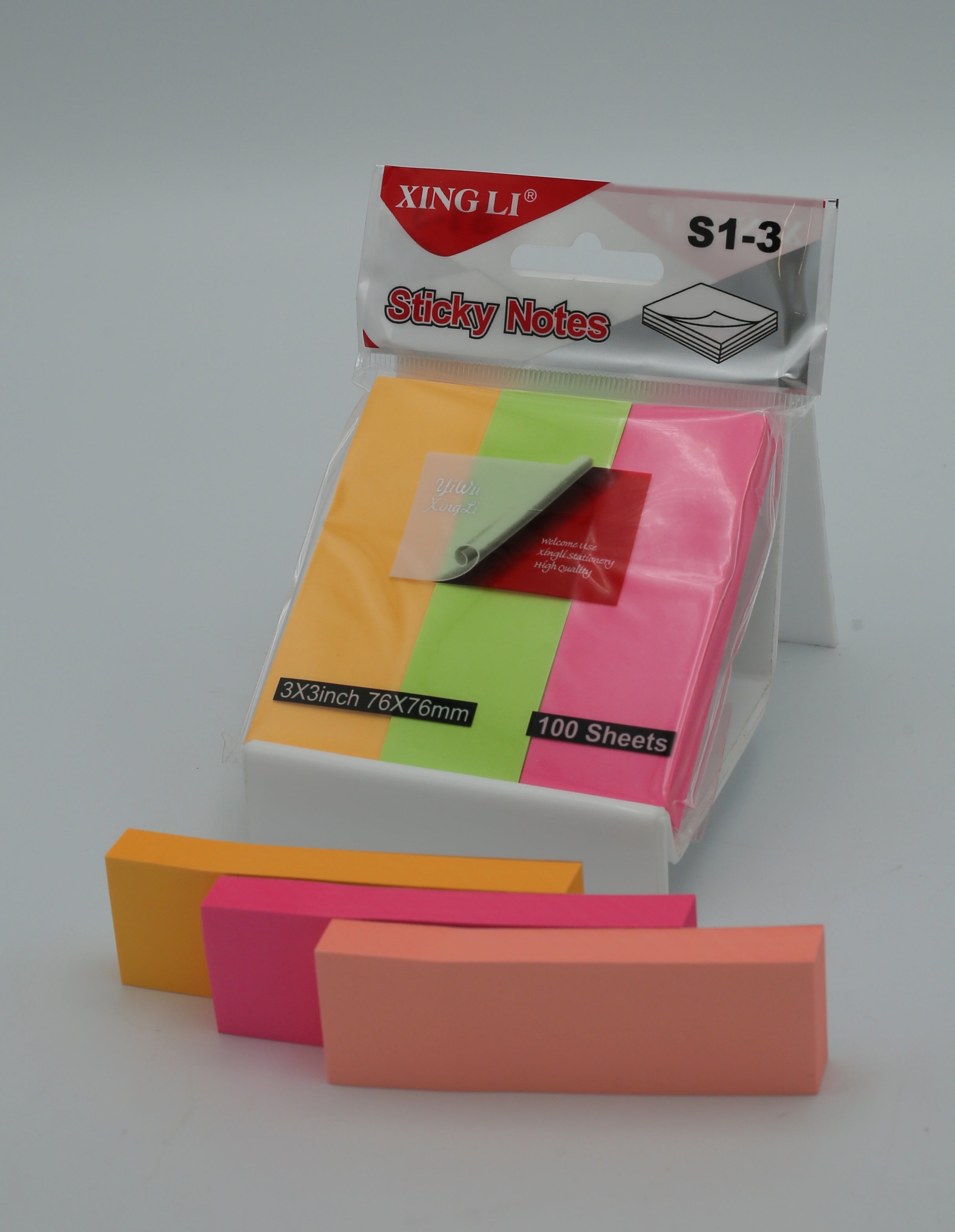 Sticky Notes Pad Multi Colour 3x3 3 Cut