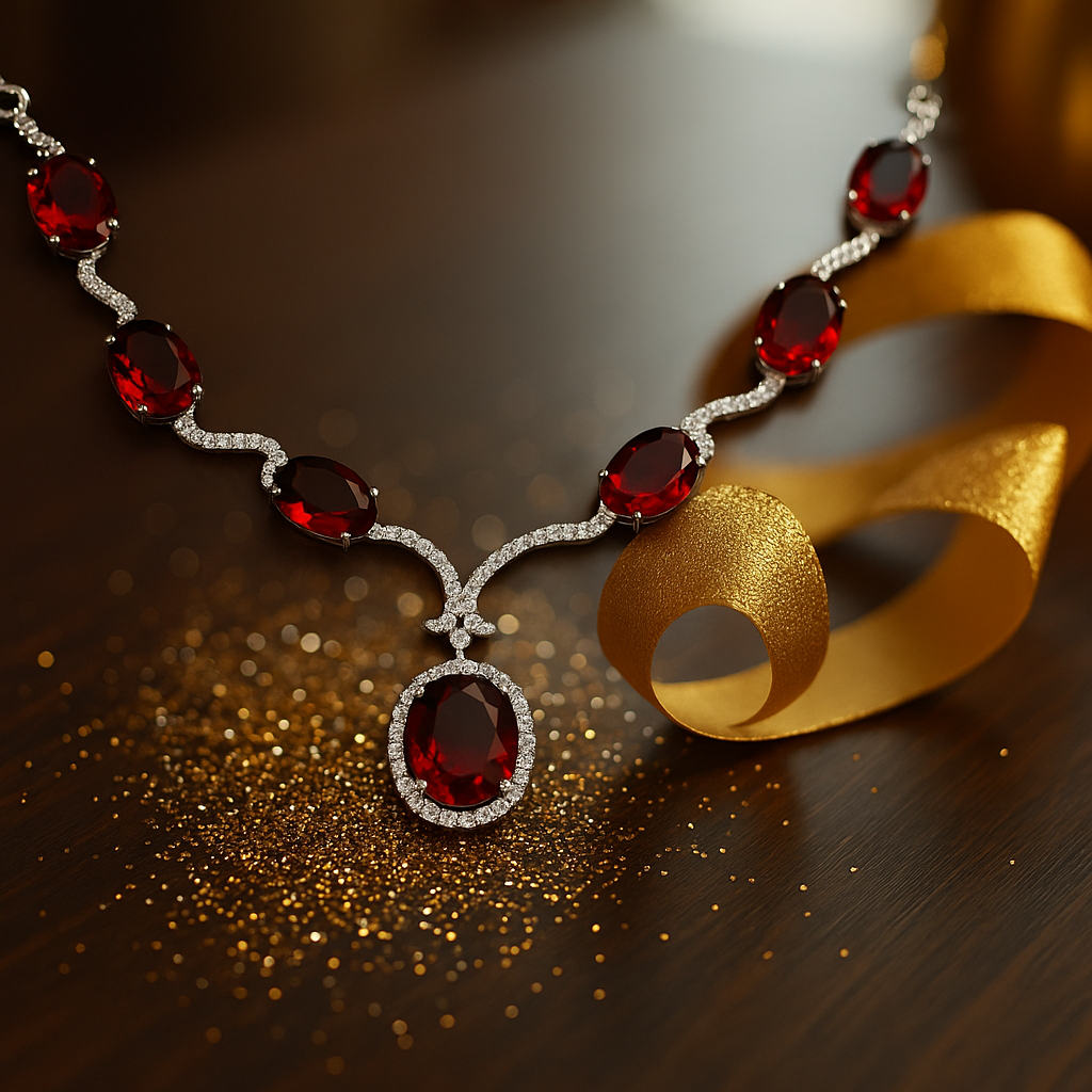 Stone Pendant with Earrings Set LS-15