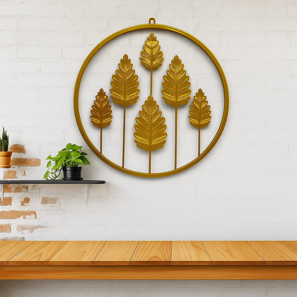 Golden Metalic Wall Art D-3