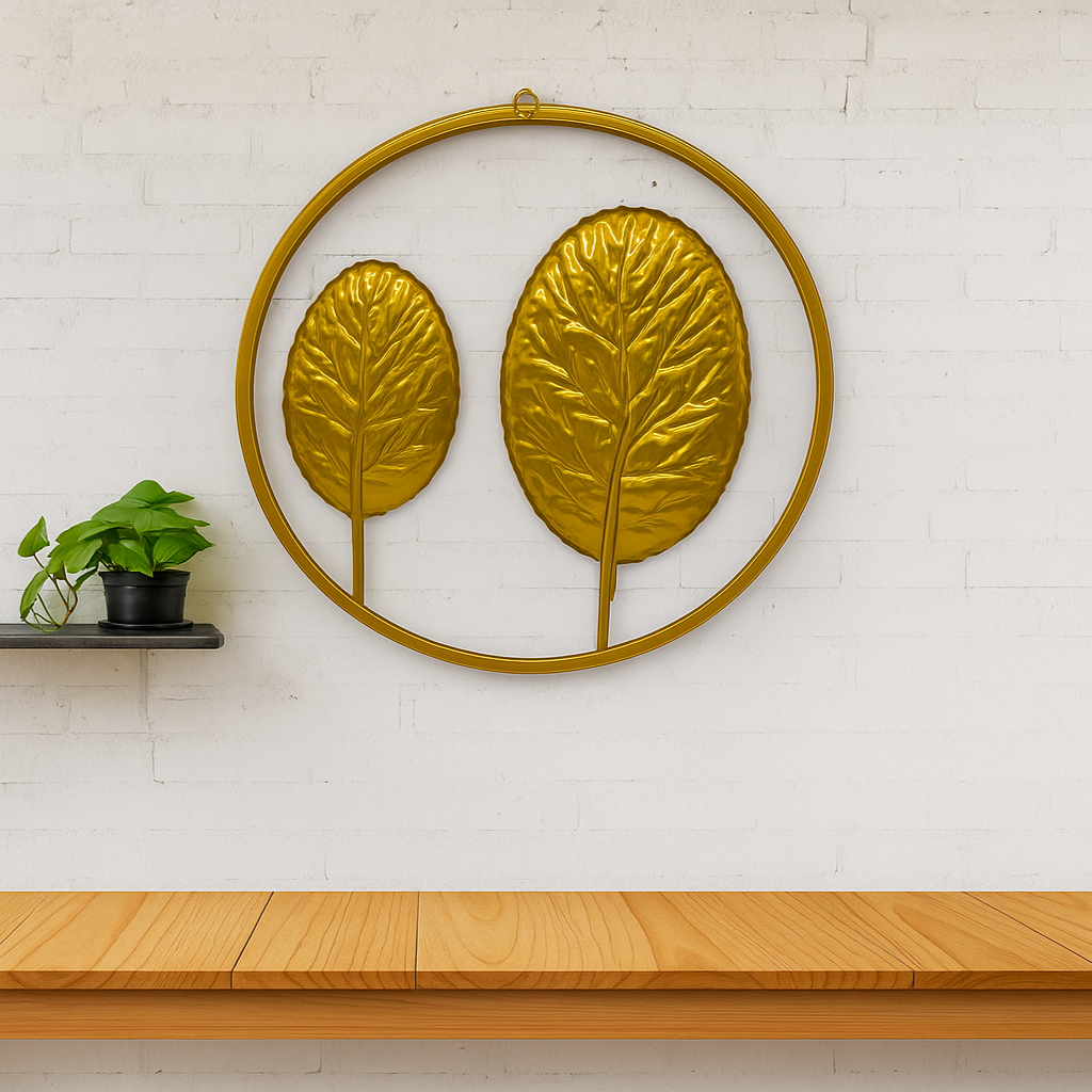 Golden Metalic Wall Art D-1