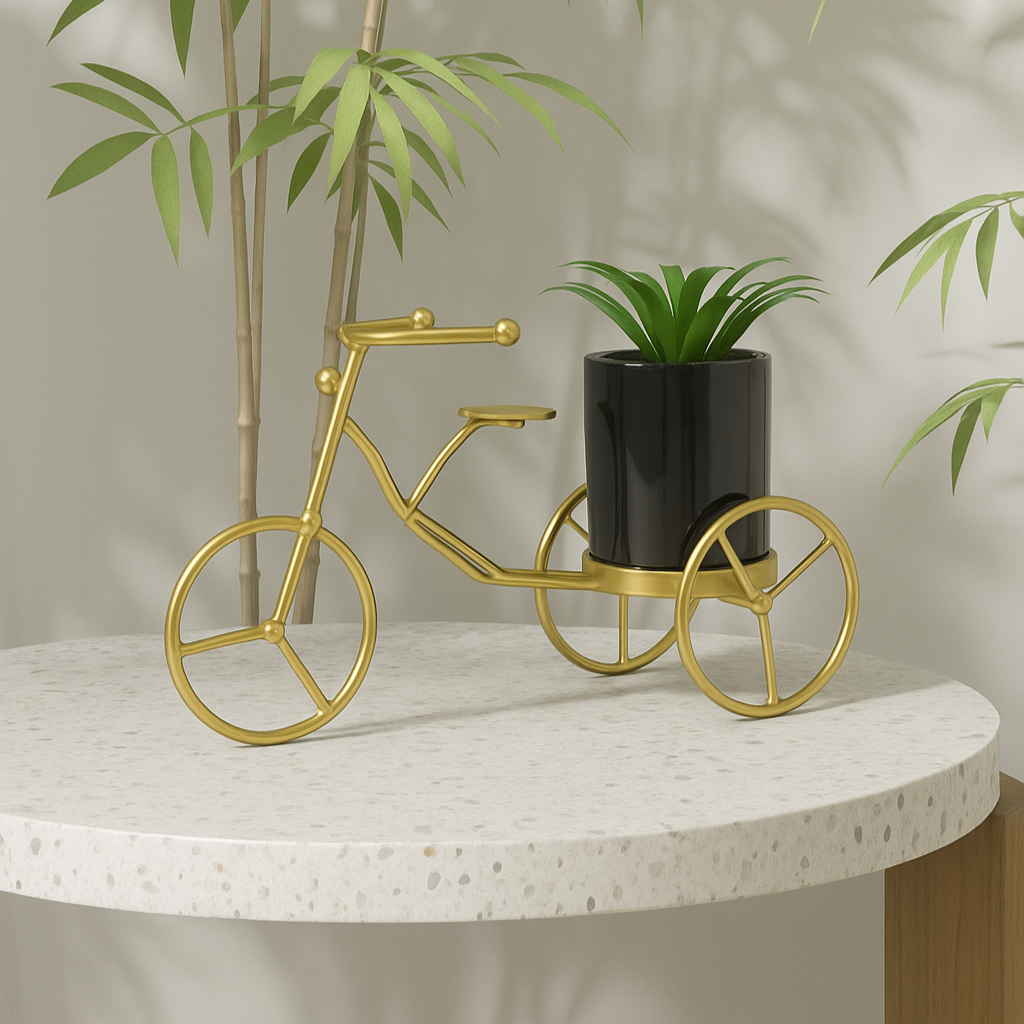 Home Decor Metal Alloy Cycle Style Centerpiece Small RK 7  Size (3x5)