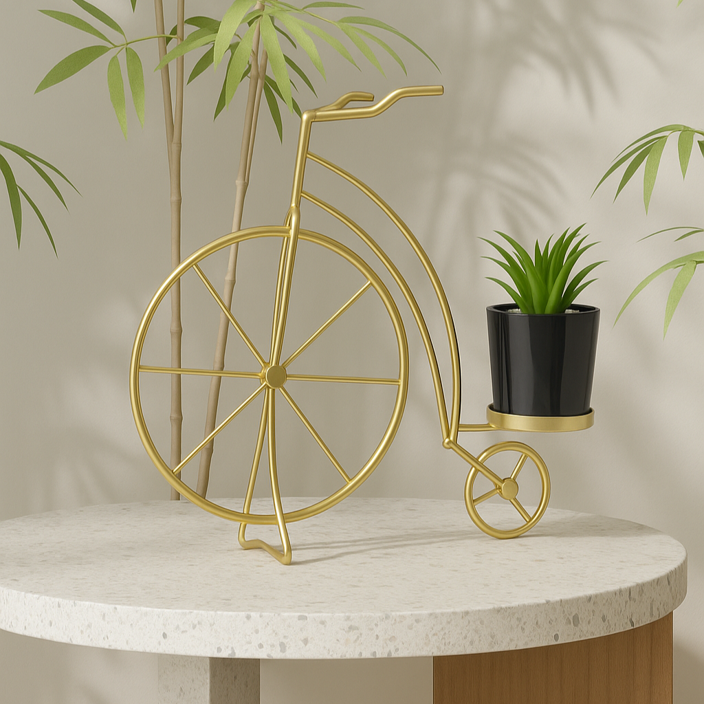 Home Decor Metal Alloy Cycle Style Centerpiece Large RK 11  Size (10x3)