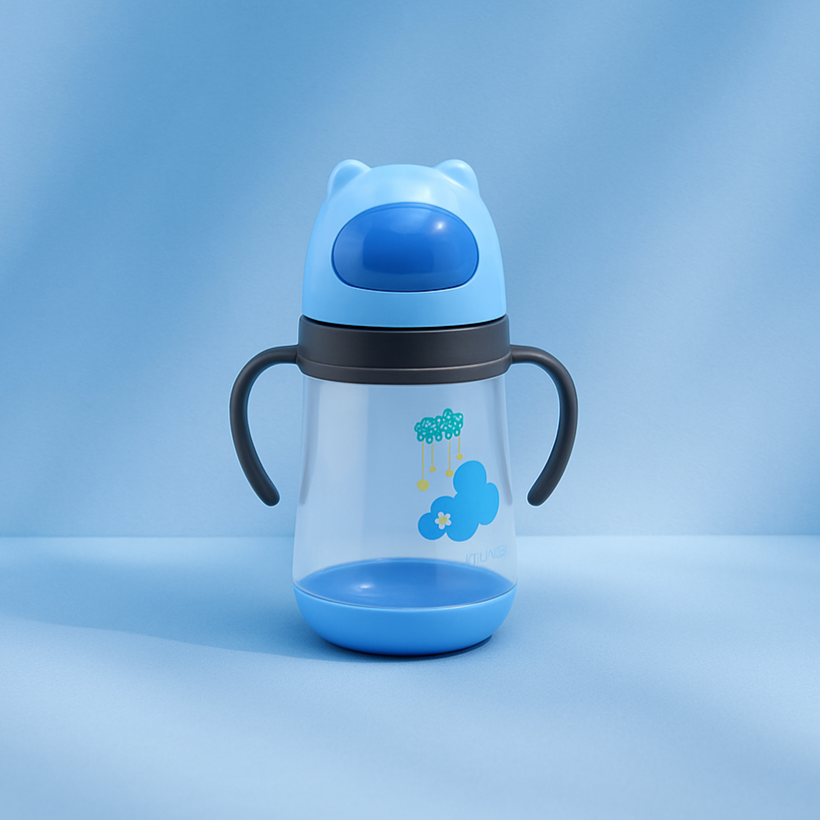 Minitree Regular Neck Feeding Bottle With Handle 330 ml 6 Month + BF-9