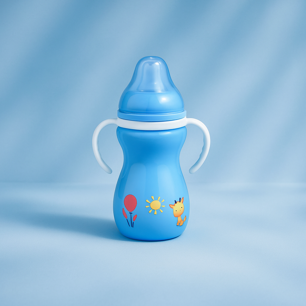 Minitree Wide Neck Feeding Bottle With Handle 330 ml 6 Month + BF-4