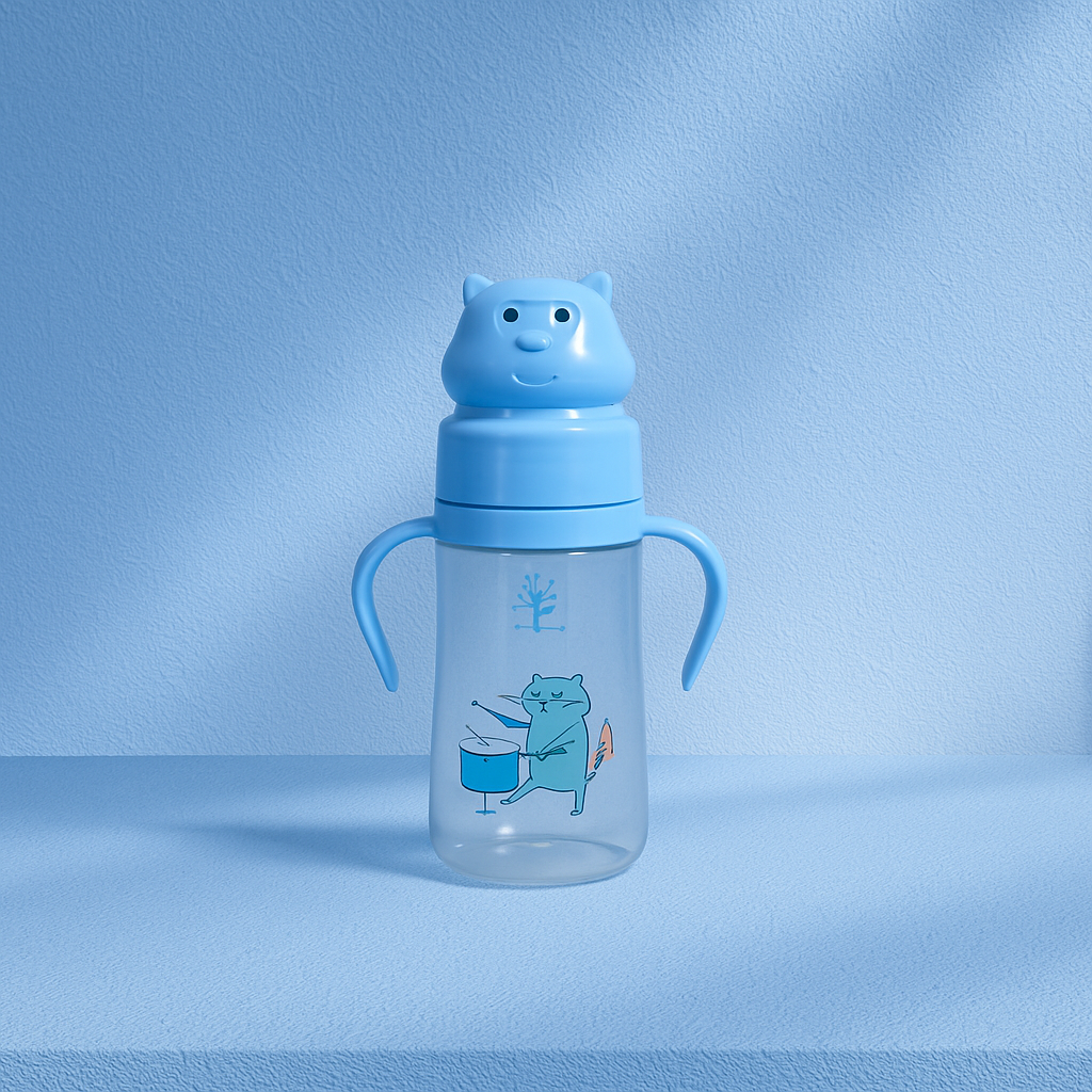 Minitree Wide Neck Feeding Bottle With Handle and Light 330 ml 6 Month + BF-2