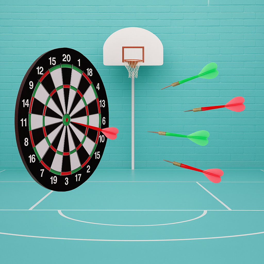 Dart Board With 4 Darts And One Double Sided Score Game Set (12 inch)