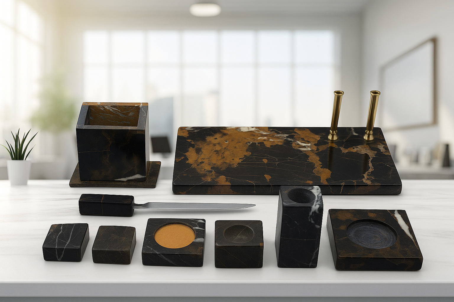 Table Set Marbel 9 Pcs