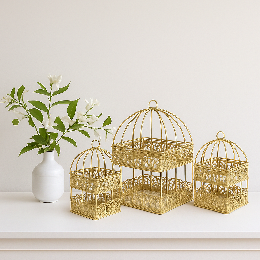 Premium Diamond Metal Cage 3 Pcs Set D-1
