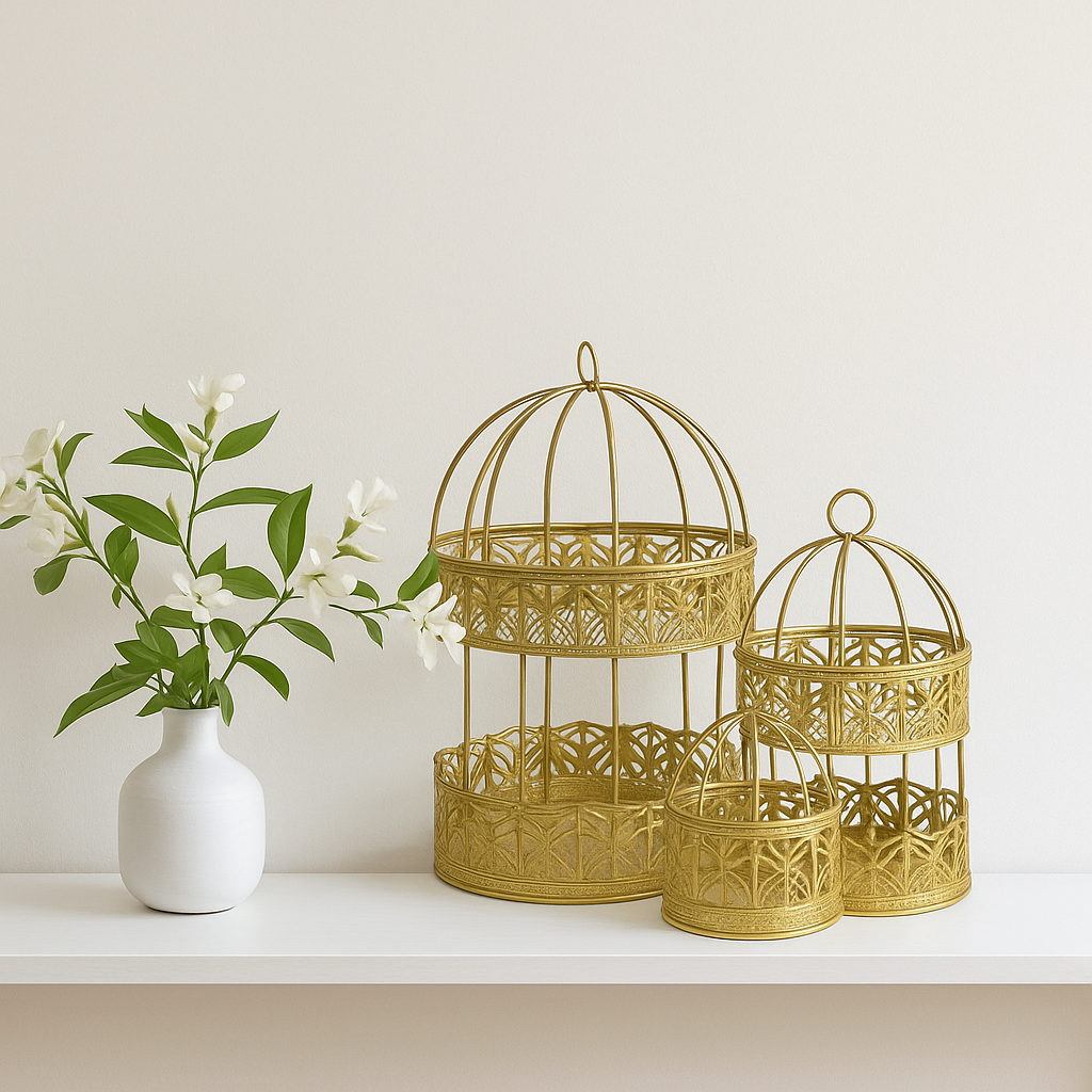 Premium Diamond Metal Cage 3 Pcs Set D-3