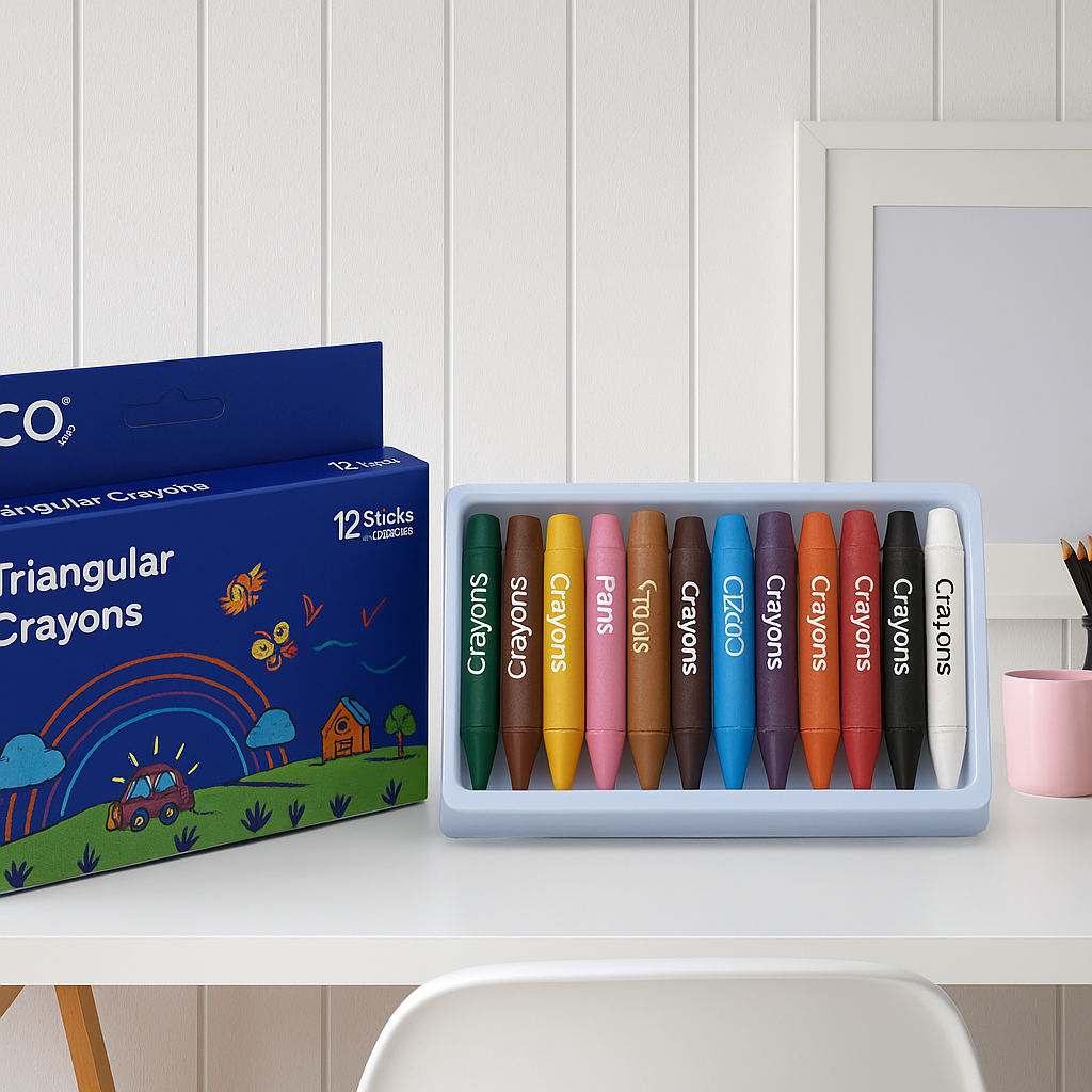 Kidco Triangular Crayons 12 Sticks