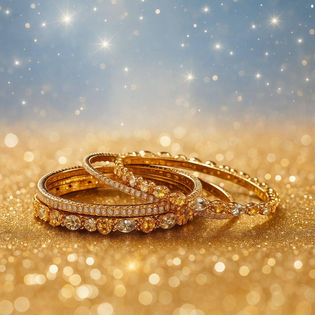 Diamond Cut Bangles 6 Pcs GD-05