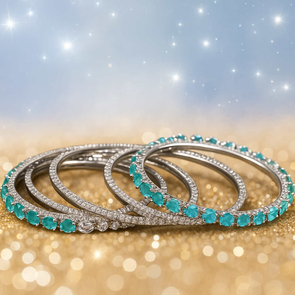 Diamond Cut Bangles 6 Pcs GD-05