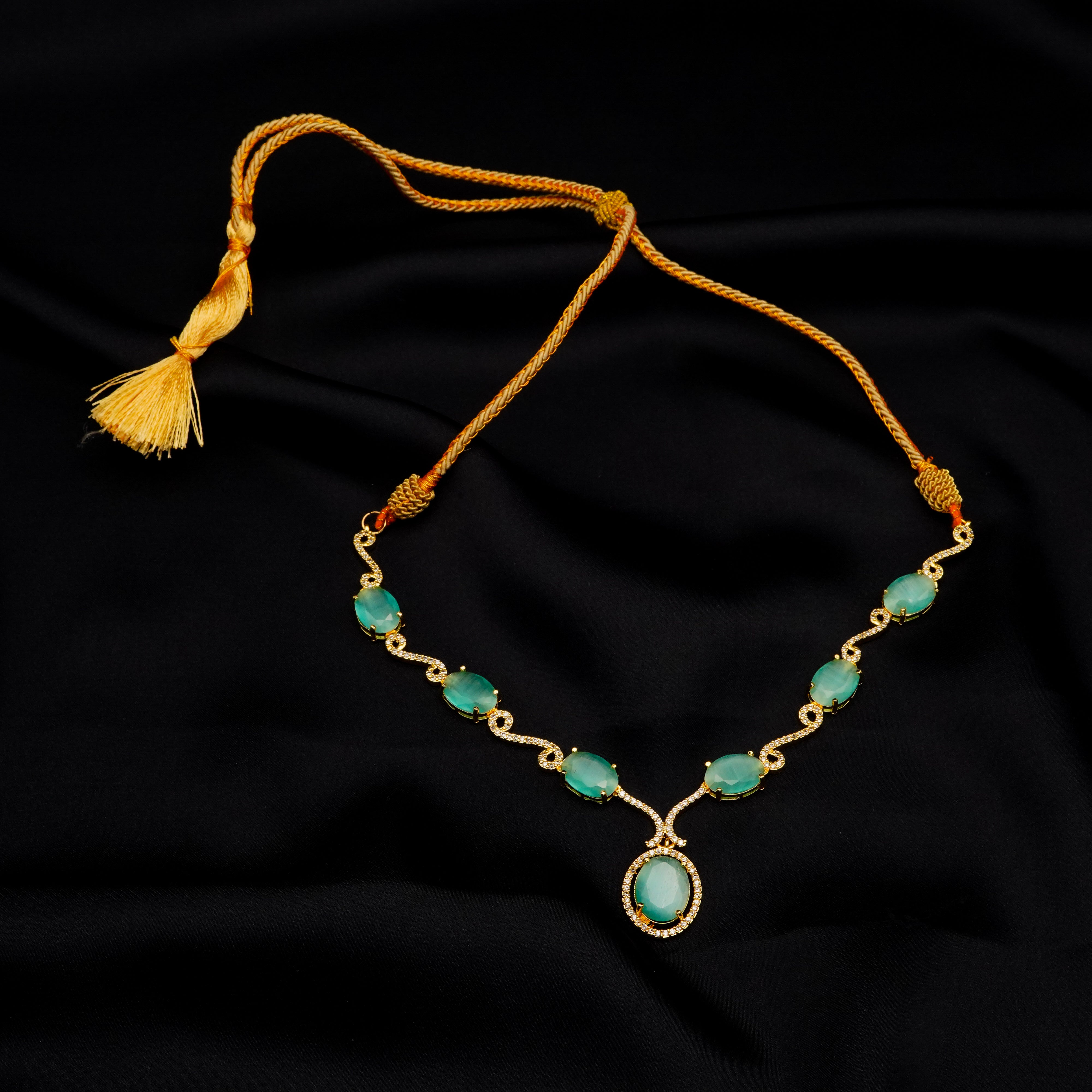 Stone Pendant with Earrings Set LS-15