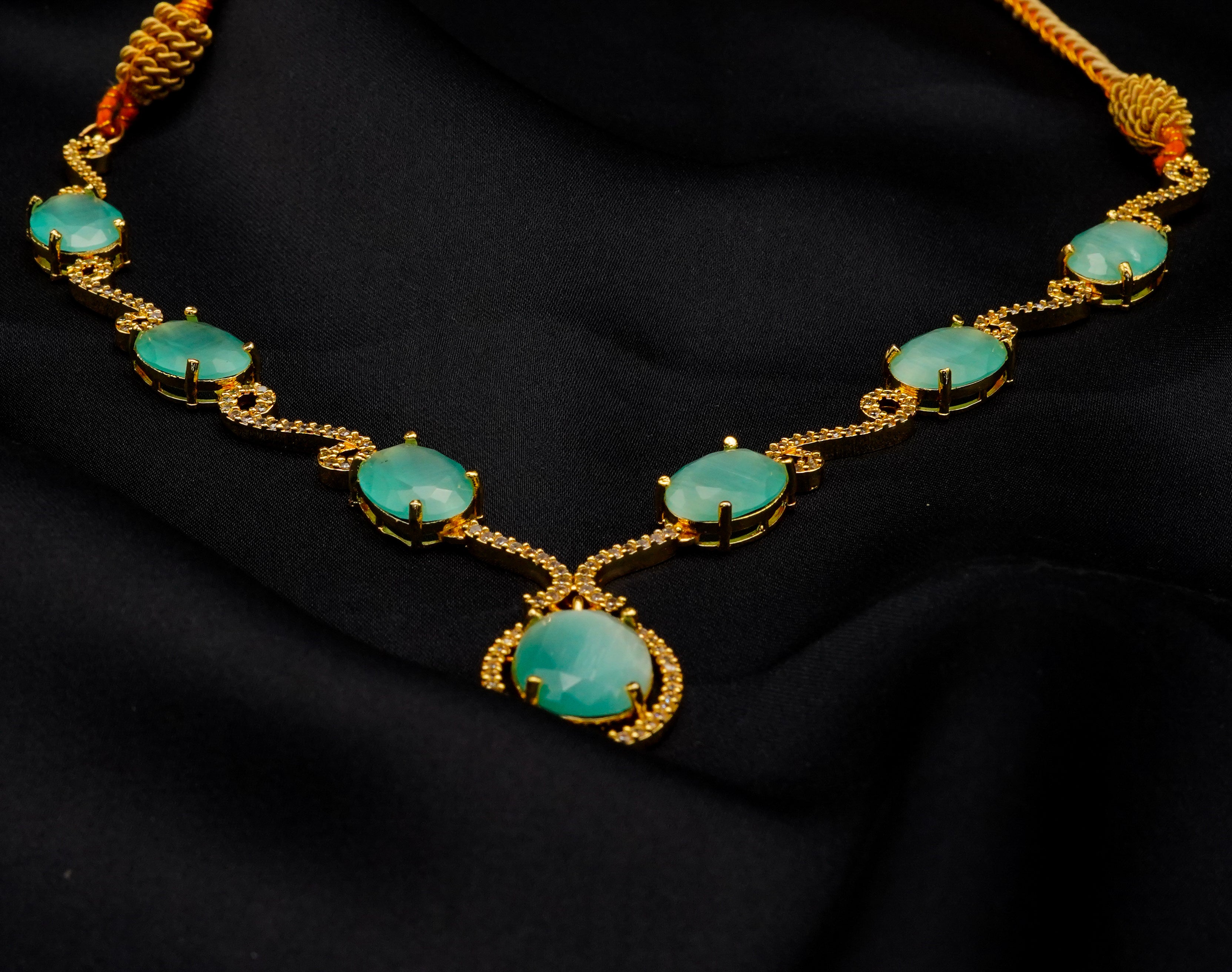 Stone Pendant with Earrings Set LS-15