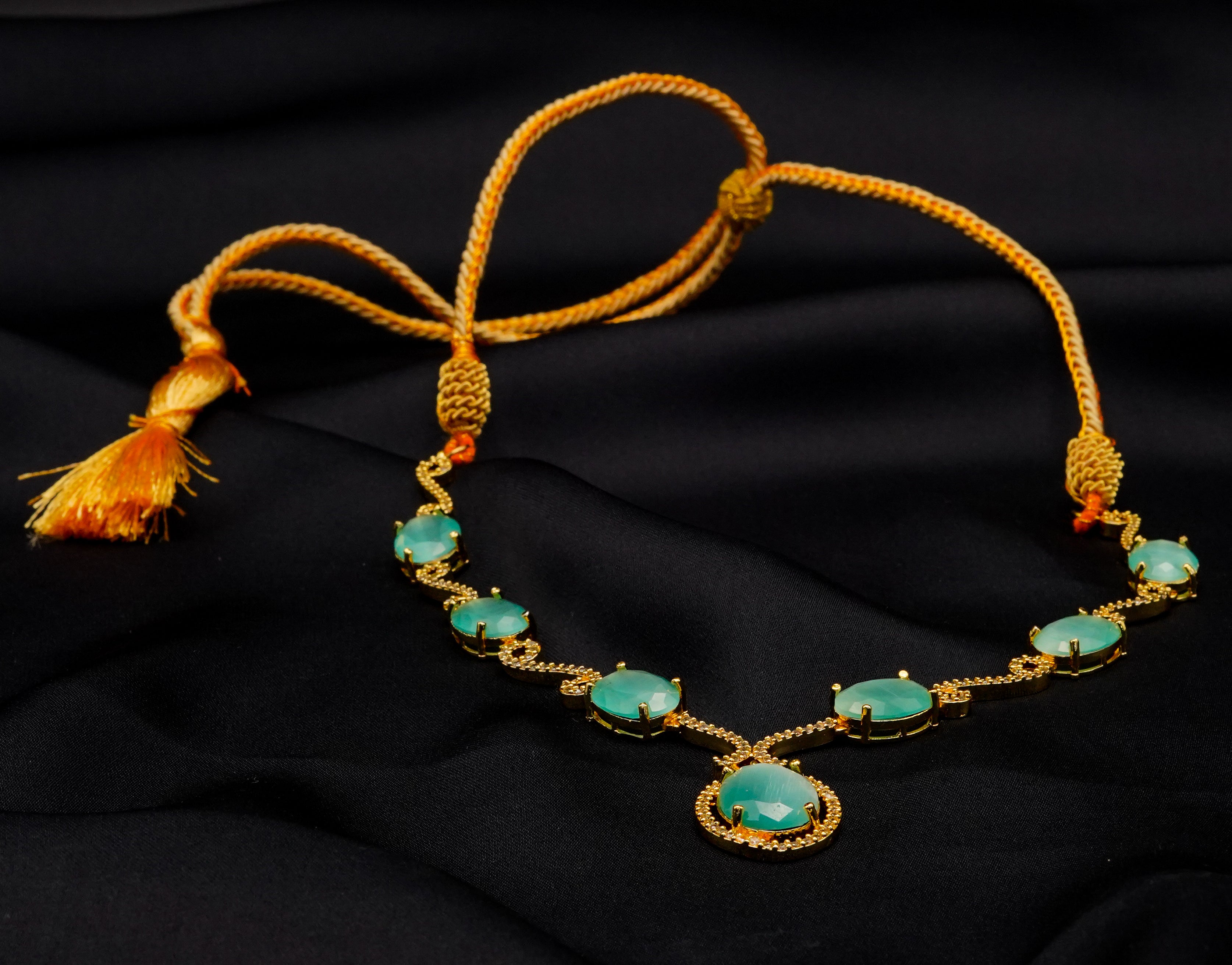 Stone Pendant with Earrings Set LS-15