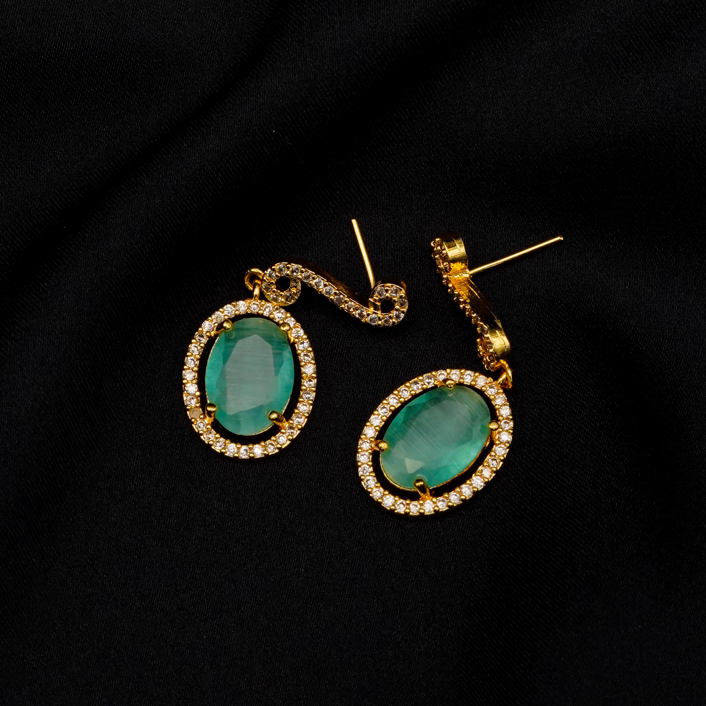 Stone Pendant with Earrings Set LS-15