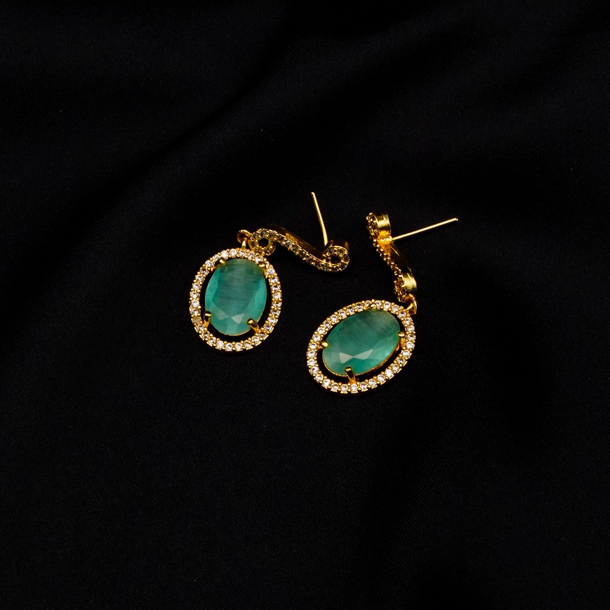 Stone Pendant with Earrings Set LS-15