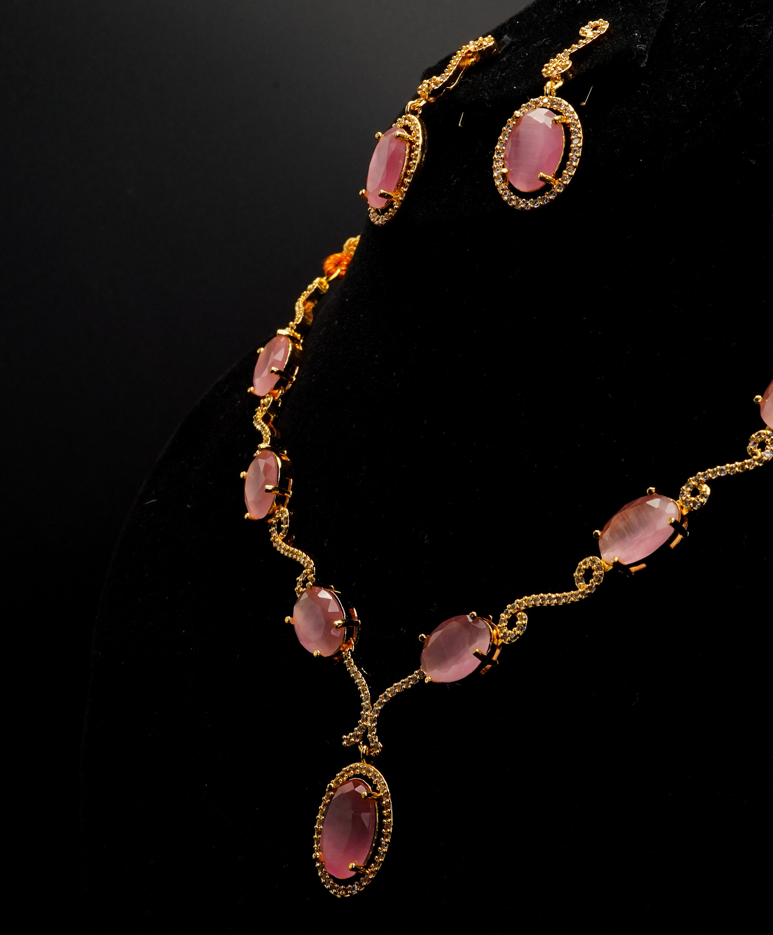 Stone Pendant with Earrings Set LS-15