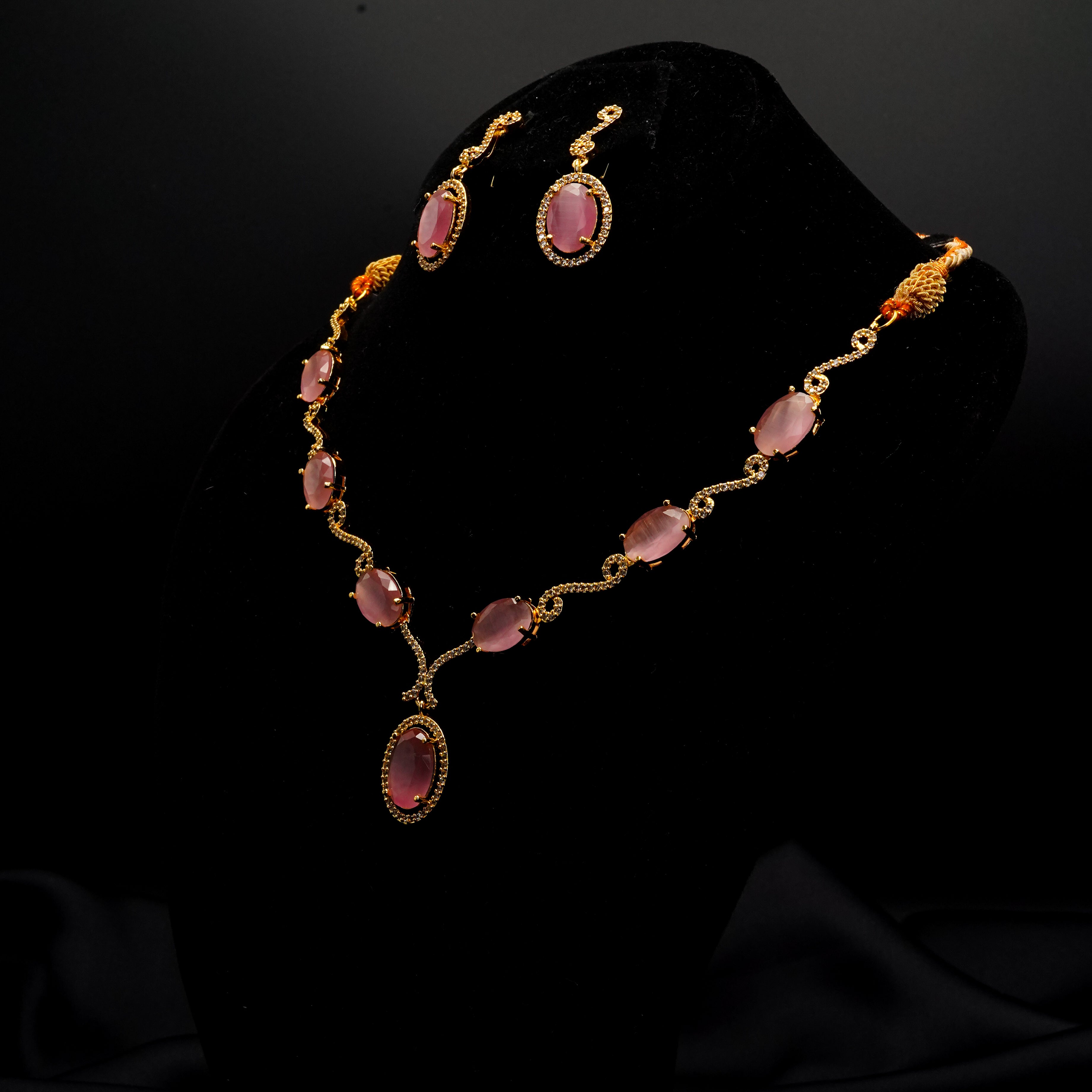 Stone Pendant with Earrings Set LS-15