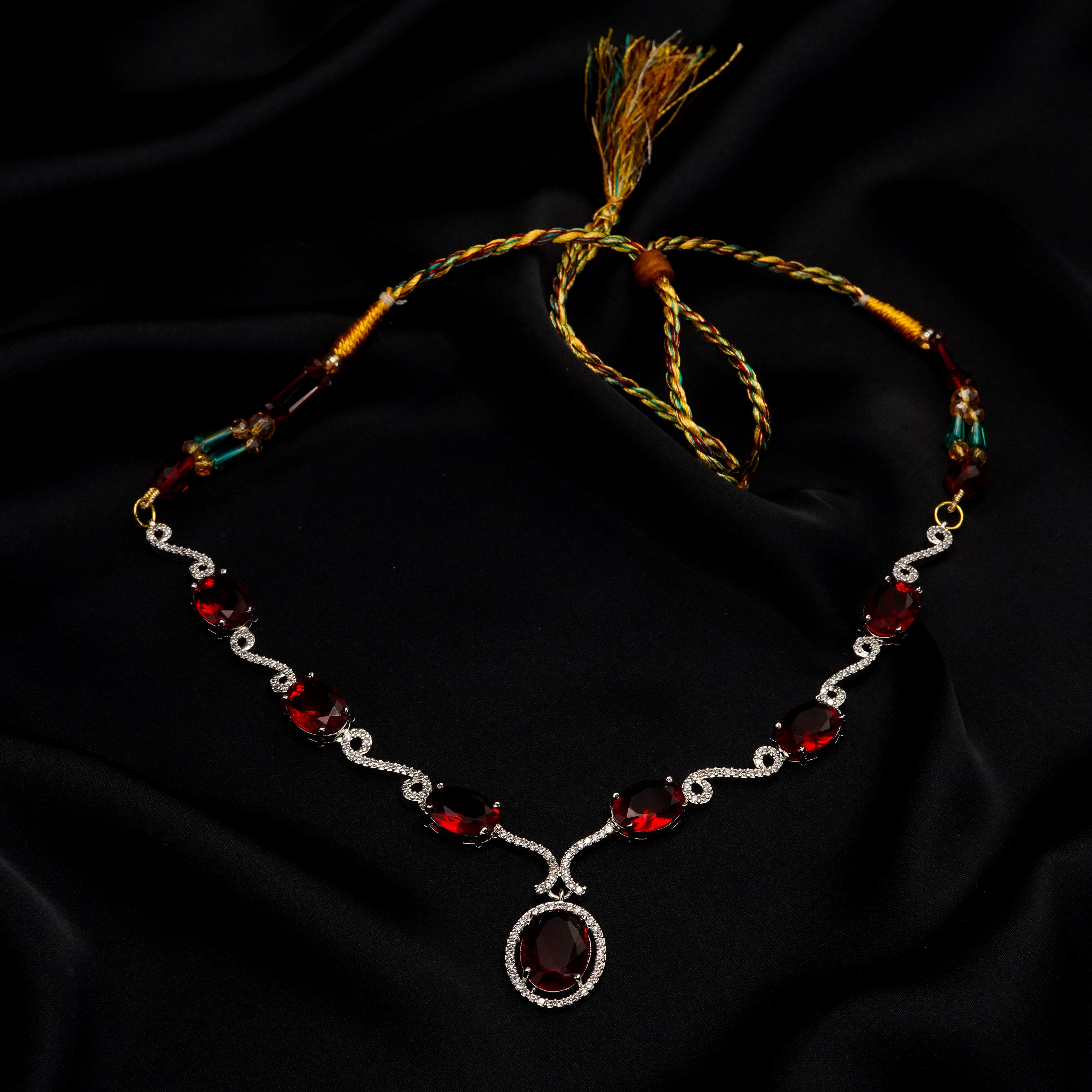 Stone Pendant with Earrings Set LS-15