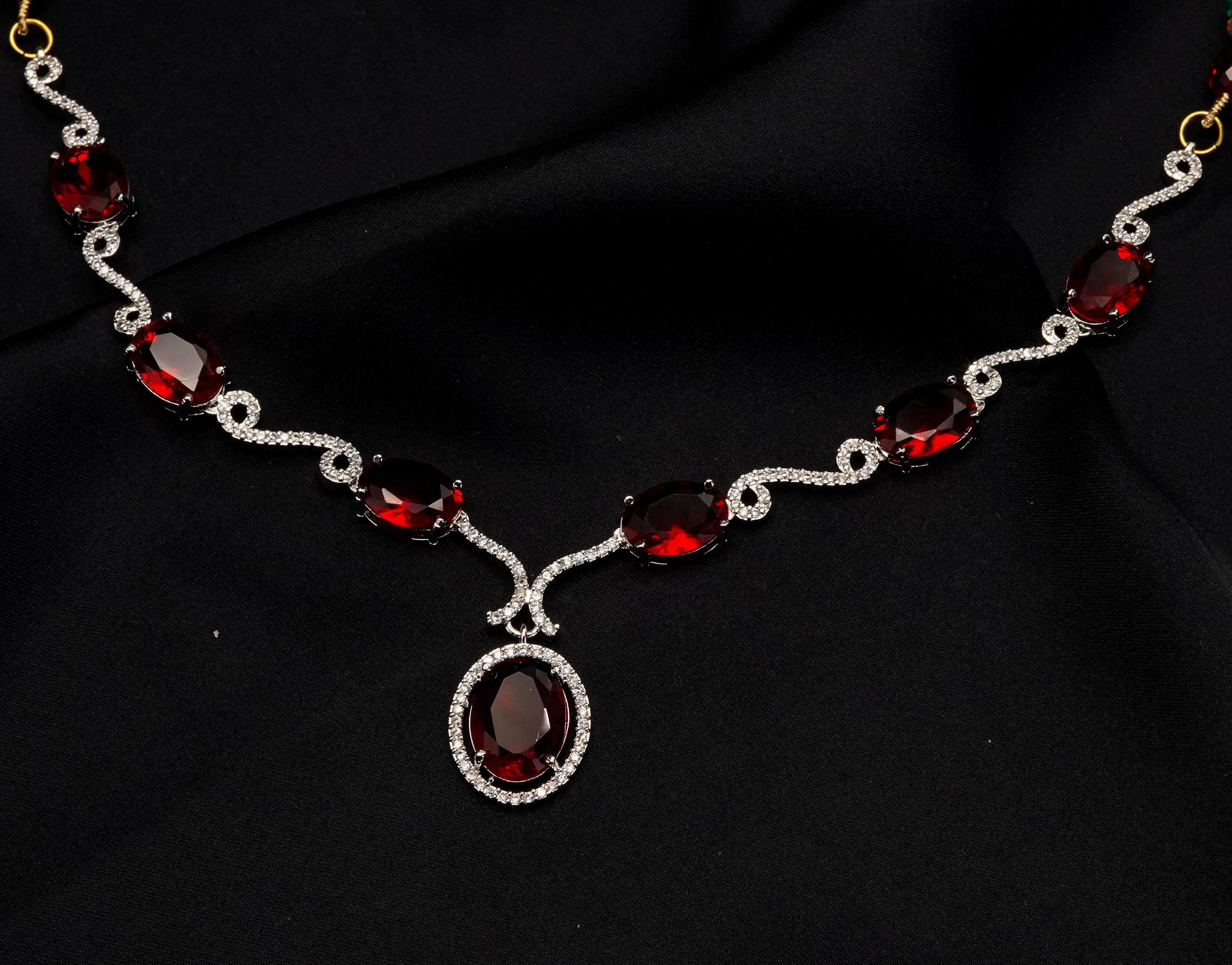 Stone Pendant with Earrings Set LS-15