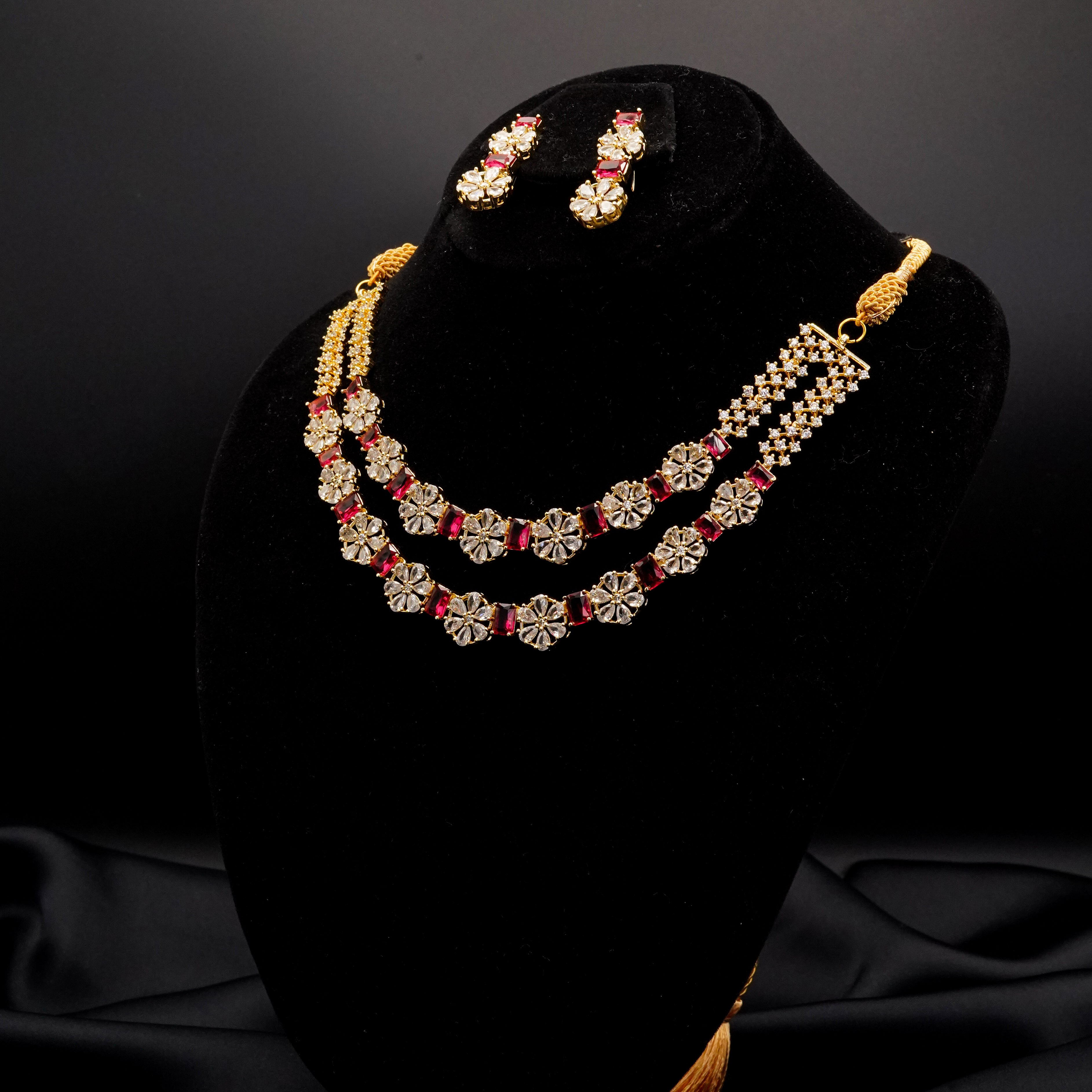 Stone Pendant with Earrings Set LS-16