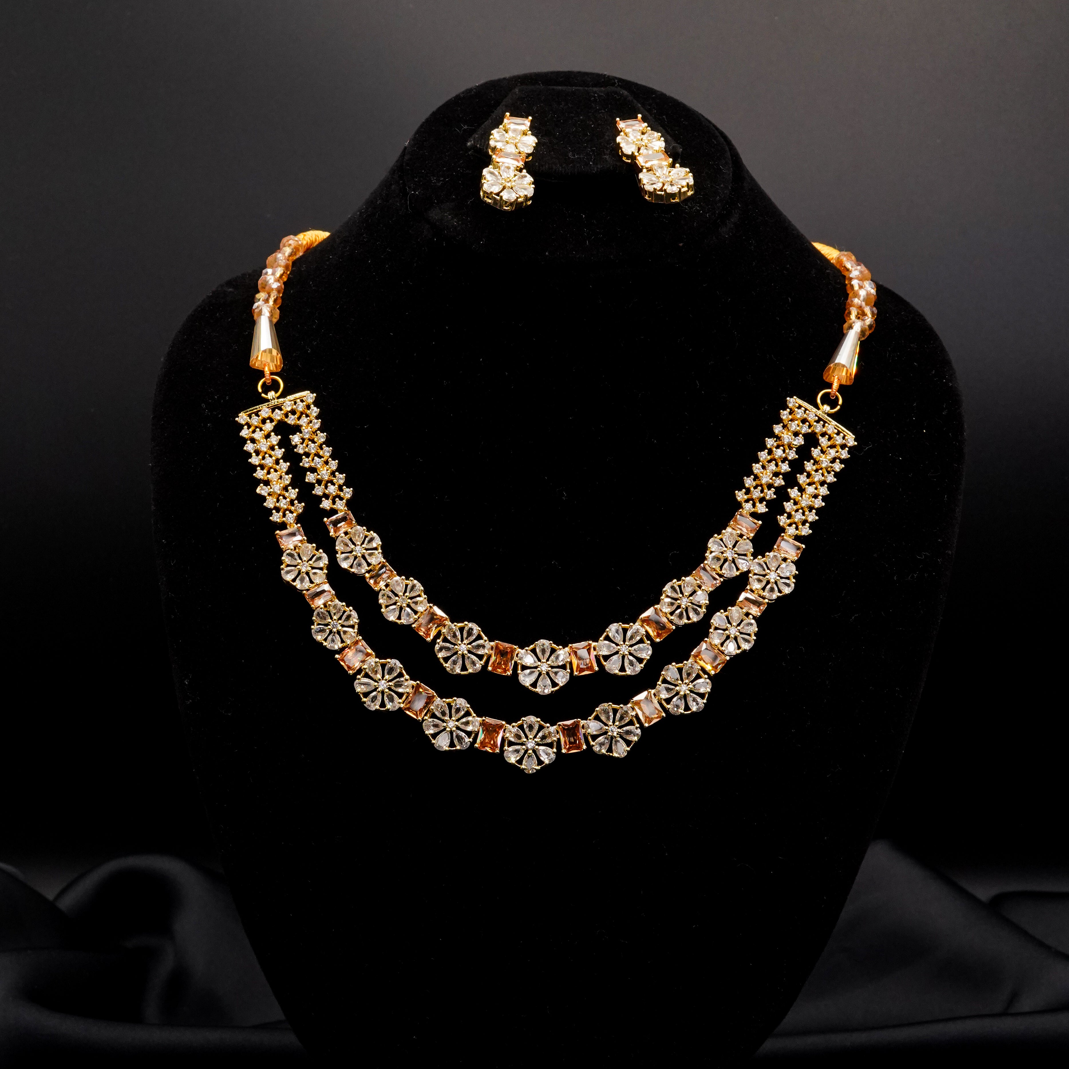 Stone Pendant with Earrings Set LS-16