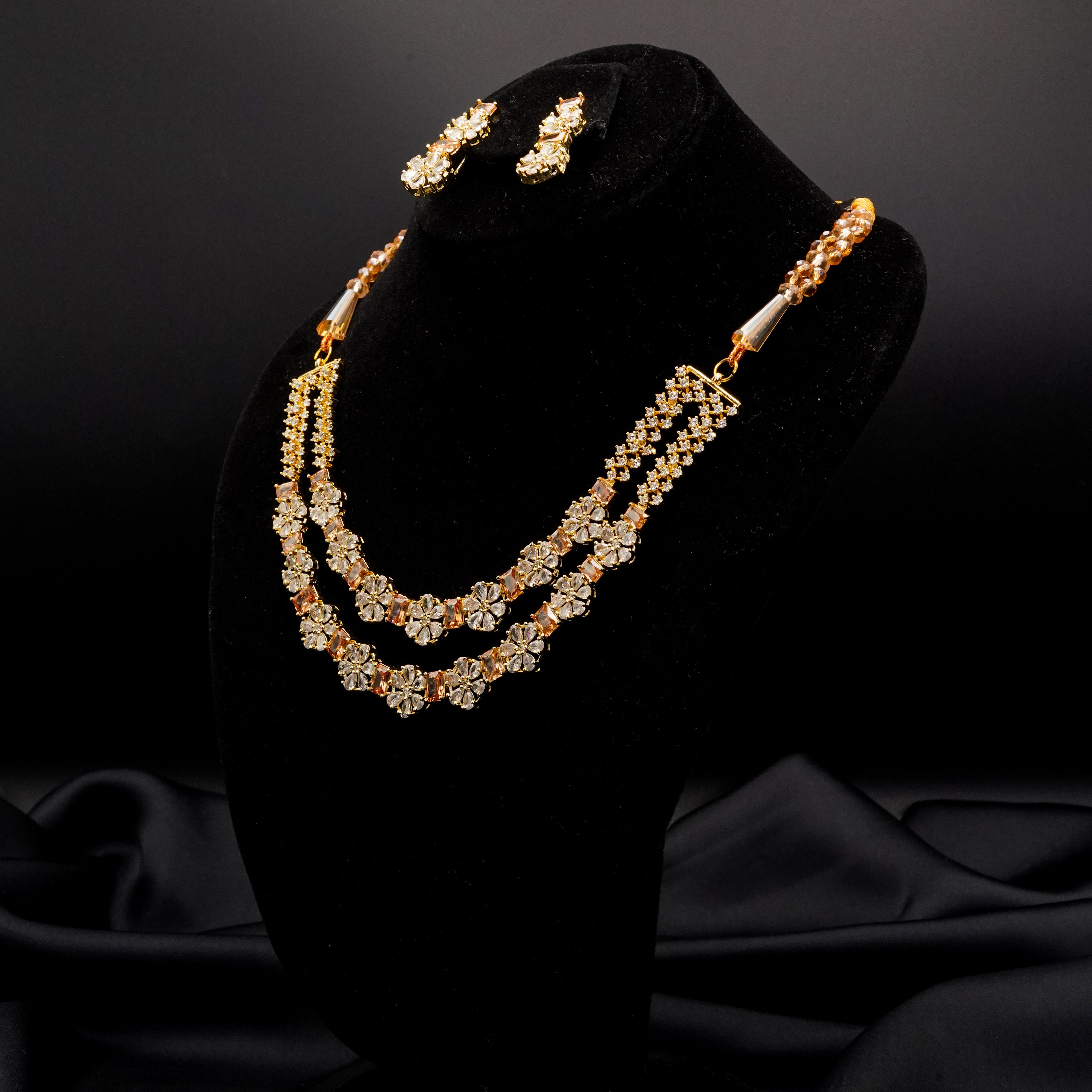 Stone Pendant with Earrings Set LS-16