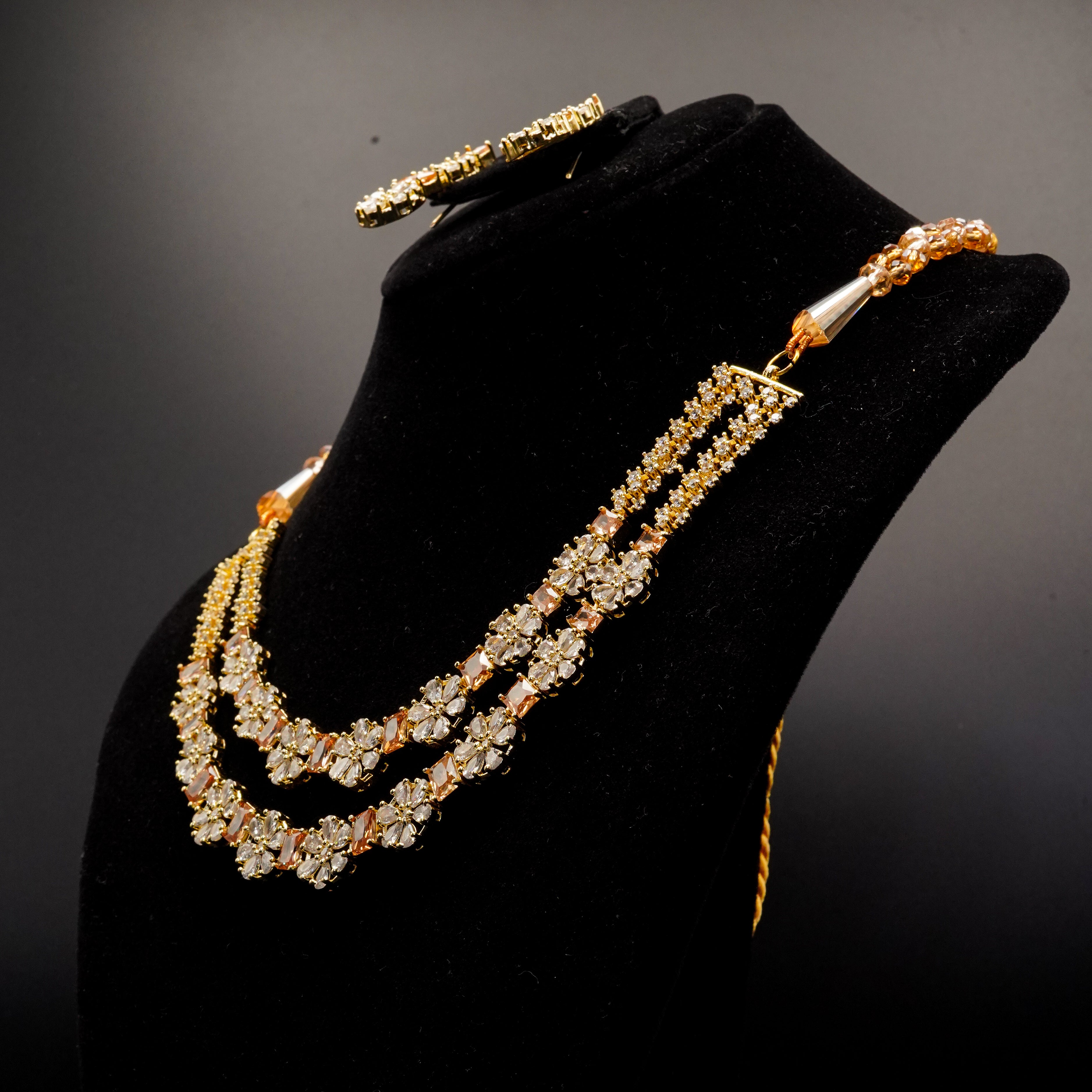 Stone Pendant with Earrings Set LS-16
