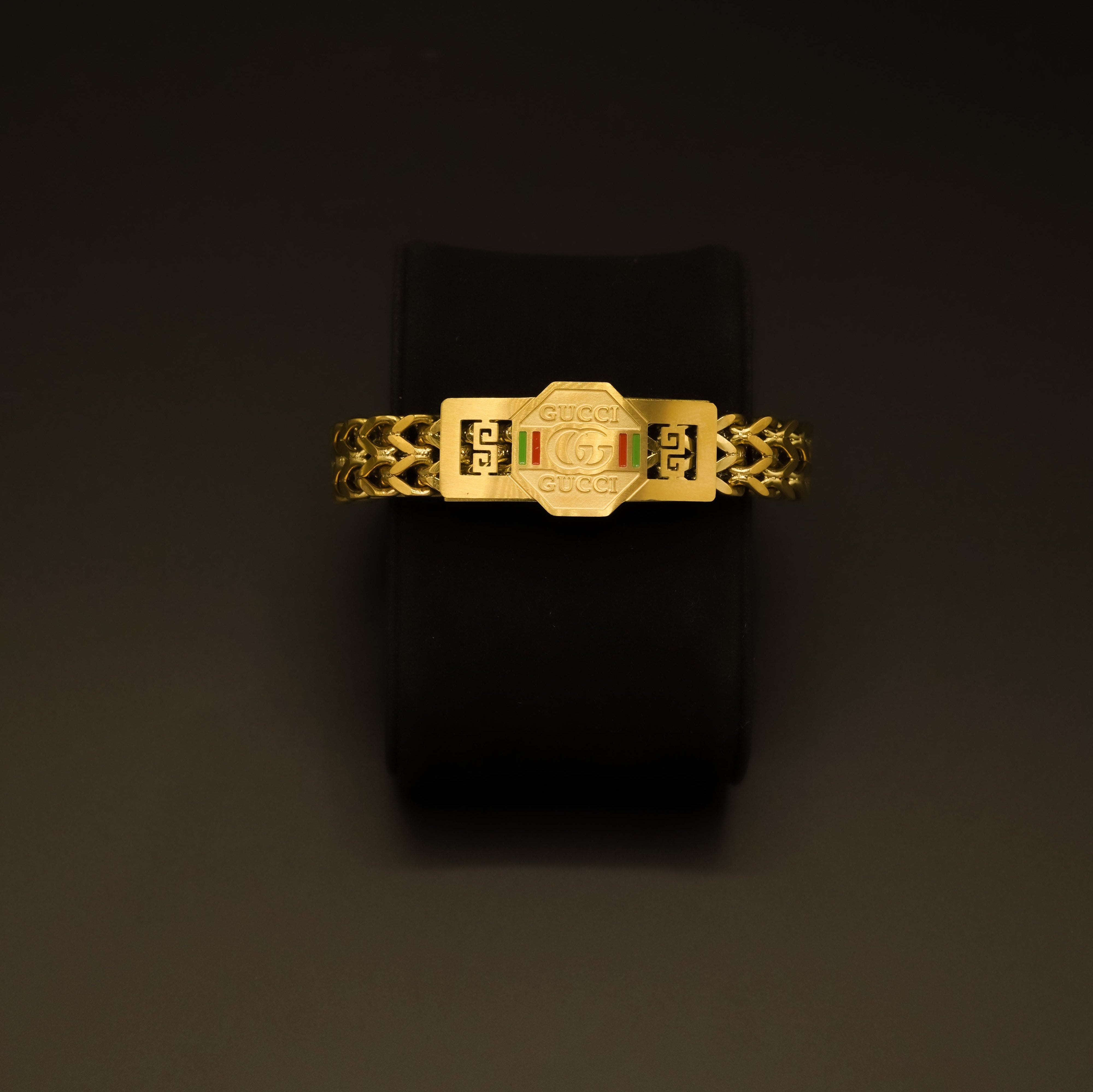Gucci Golden Stainless Steel Bracelet for Boys and Men Lifetime Colour Guarantee B-1
