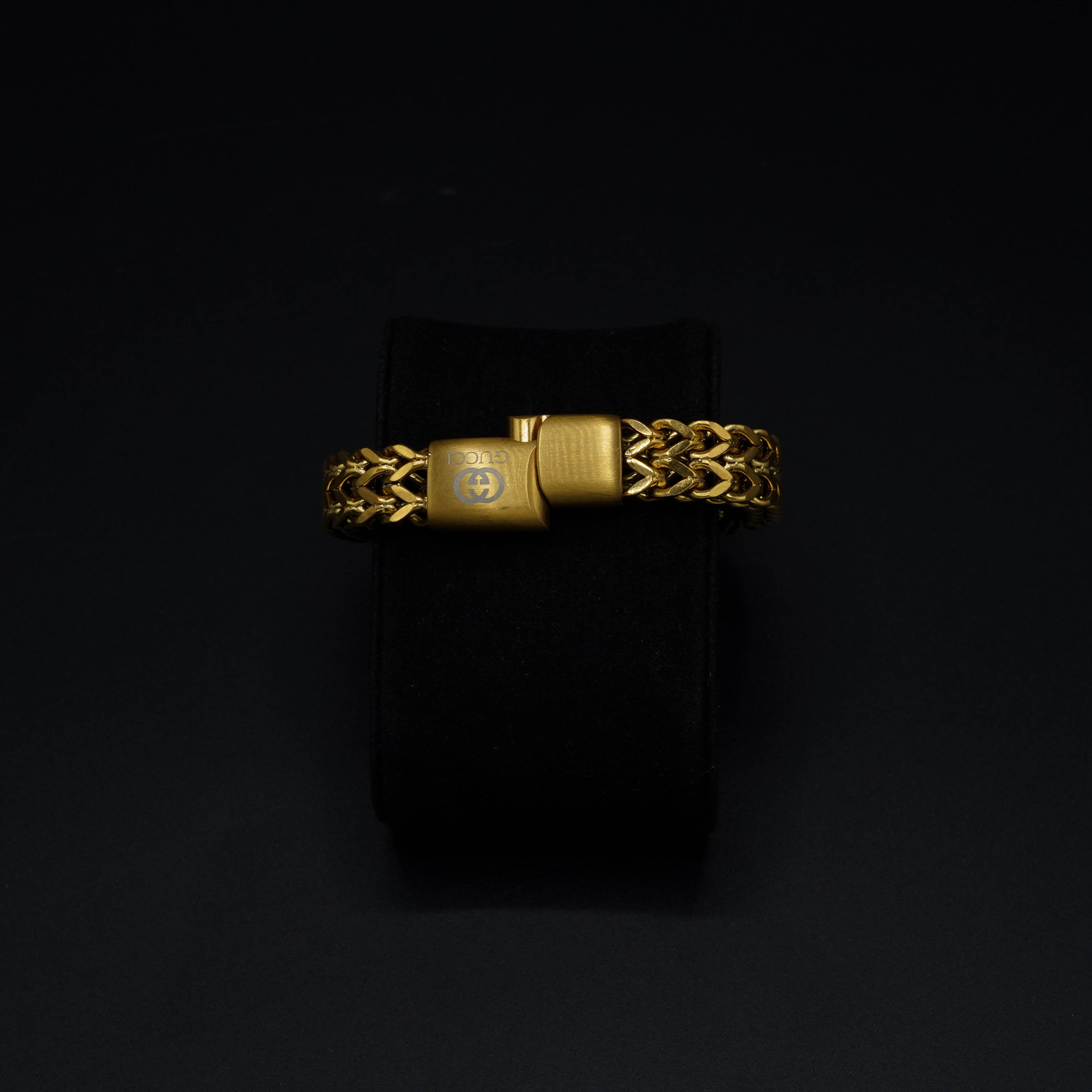 Gucci Golden Stainless Steel Bracelet for Boys and Men Lifetime Colour Guarantee B-1