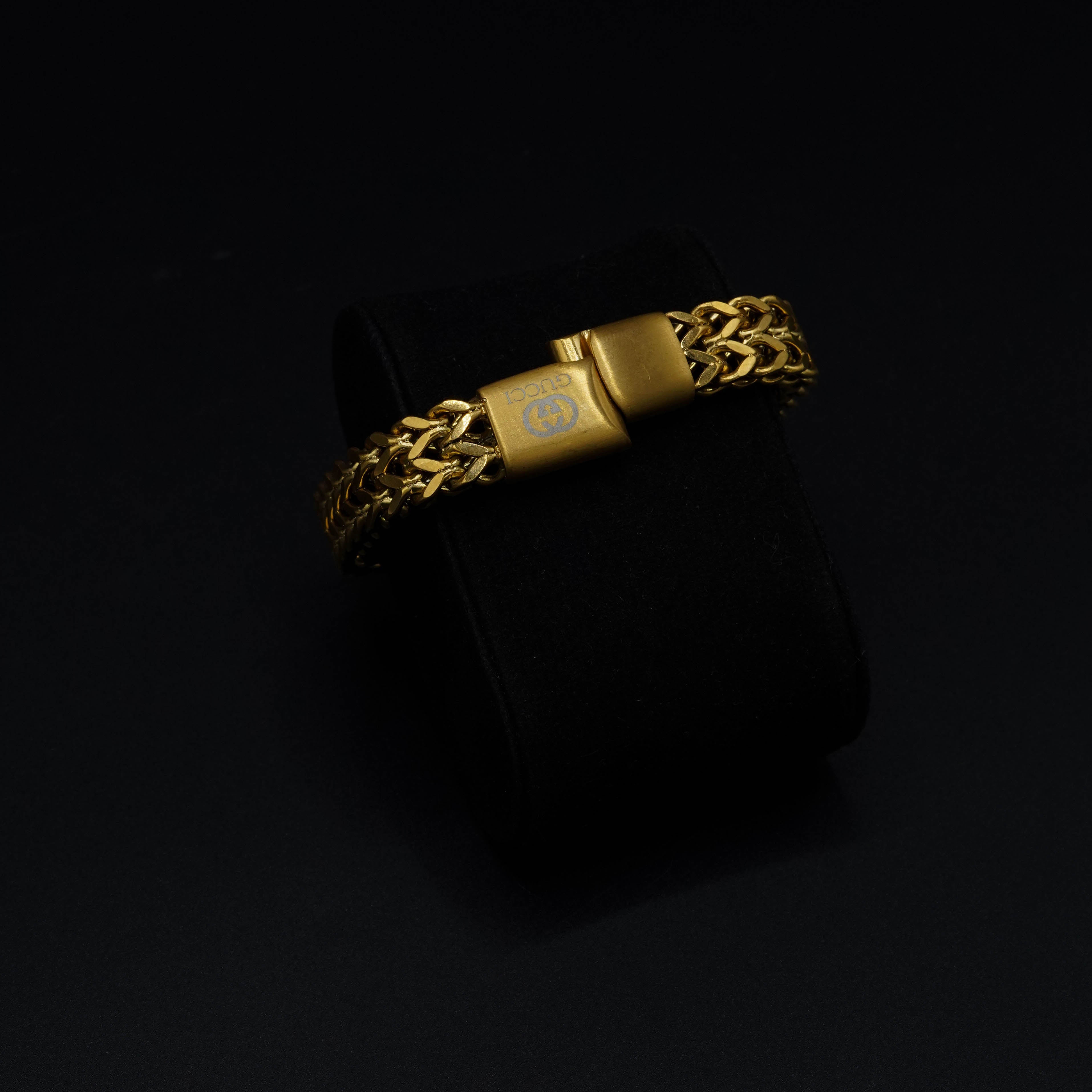 Gucci Golden Stainless Steel Bracelet for Boys and Men Lifetime Colour Guarantee B-1