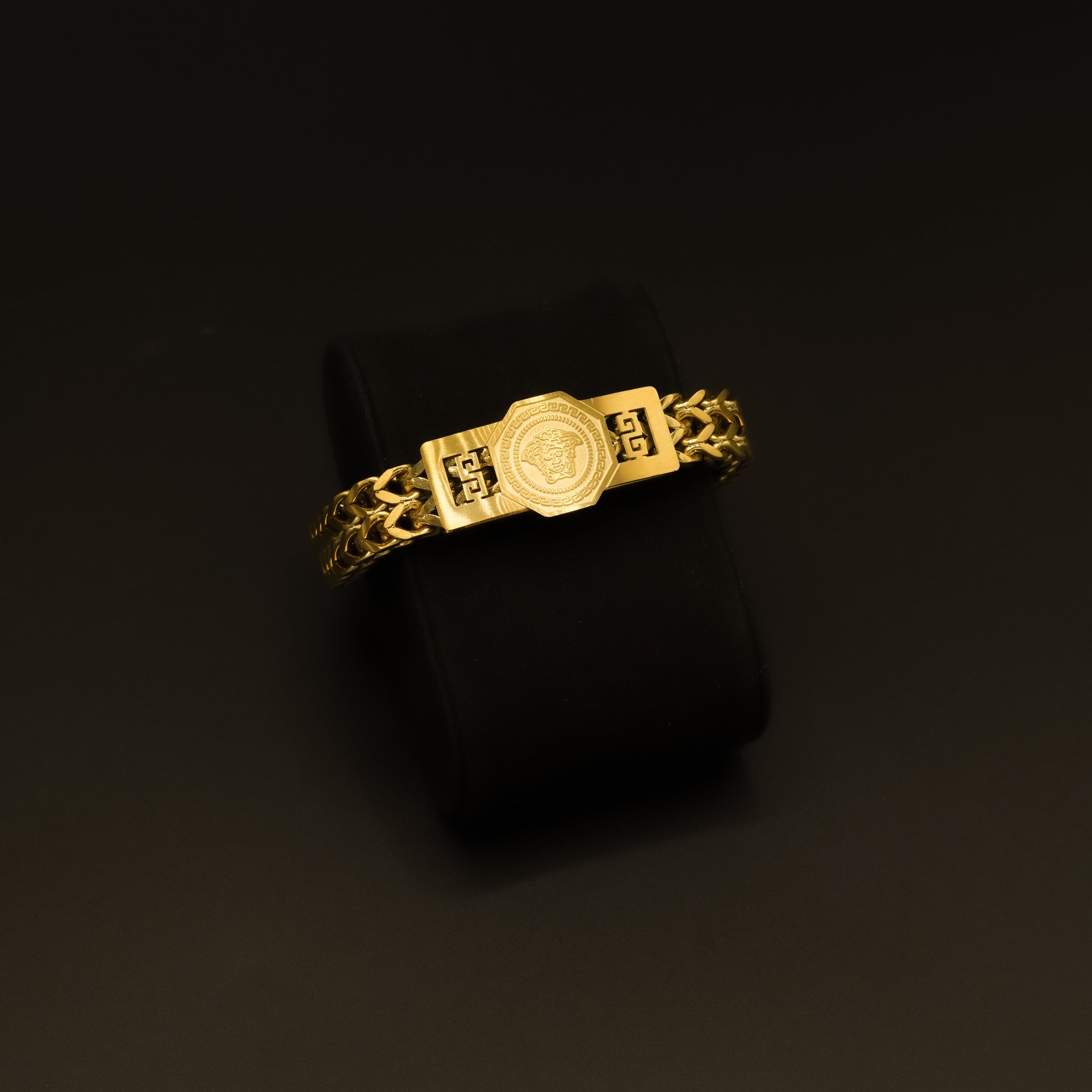 Versace Golden Stainless Steel Bracelet for Boys and Men Lifetime Colour Guarantee B-2
